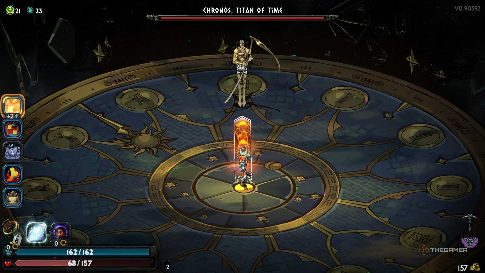 Melinoe faces Chronos during Phase Two fight in Hades 2.