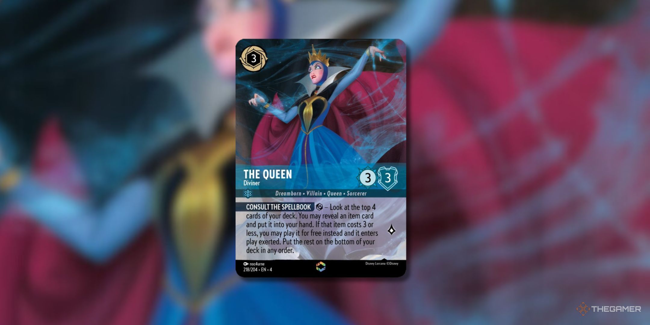 the queen lorcana card Disney Lorcana The Queen Fabled PROMO CARD #3/P3 main image 1