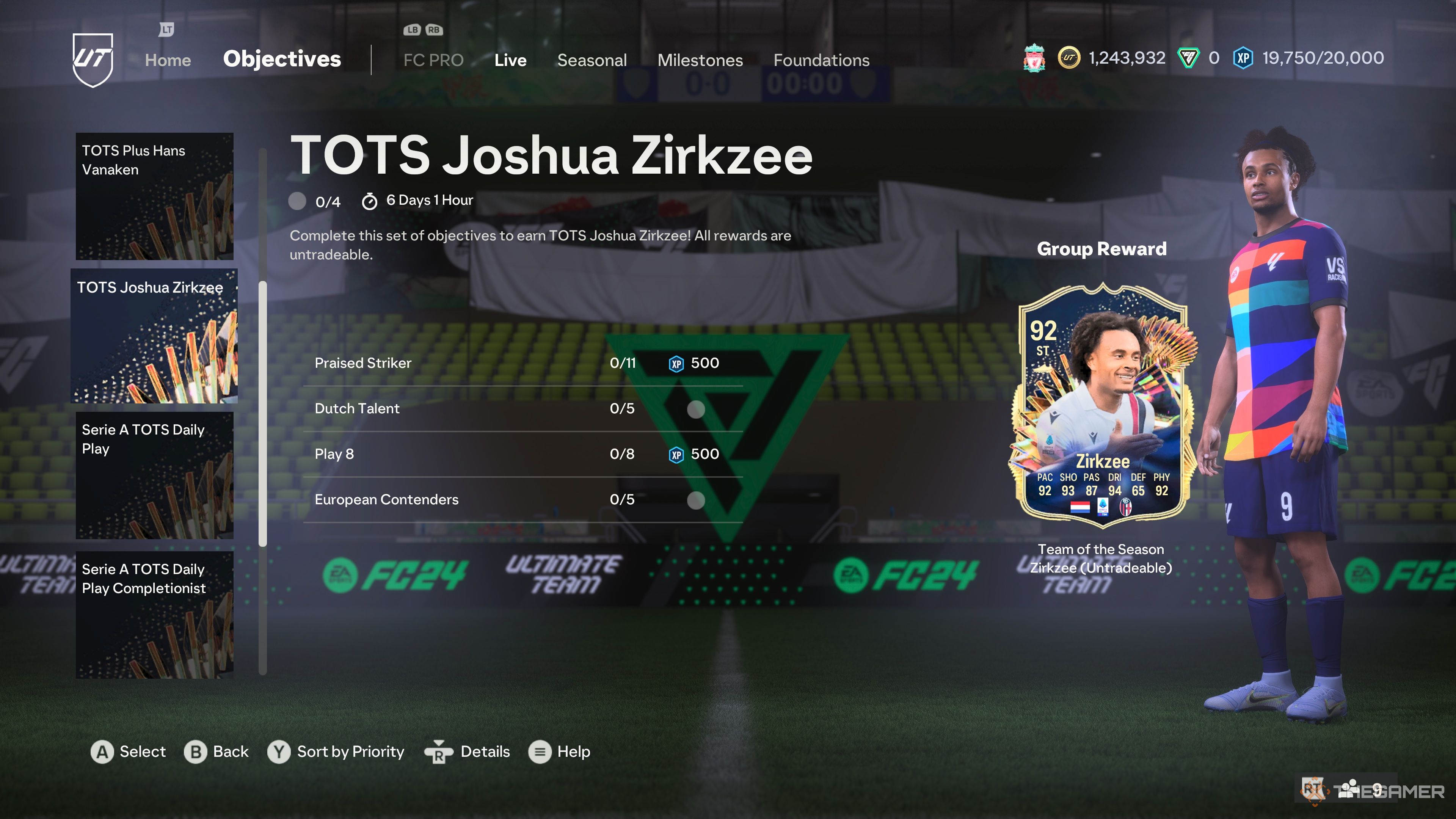 How To Finish The TOTS Joshua Zirkzee Objectives Challenge In EA FC 24