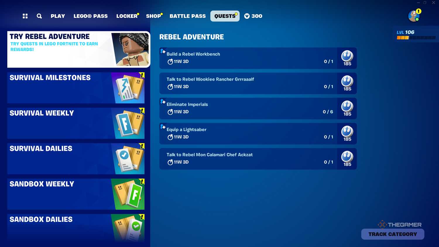 Try Ribel All Rewards In The Star Wars Pass In Lego Fortnite