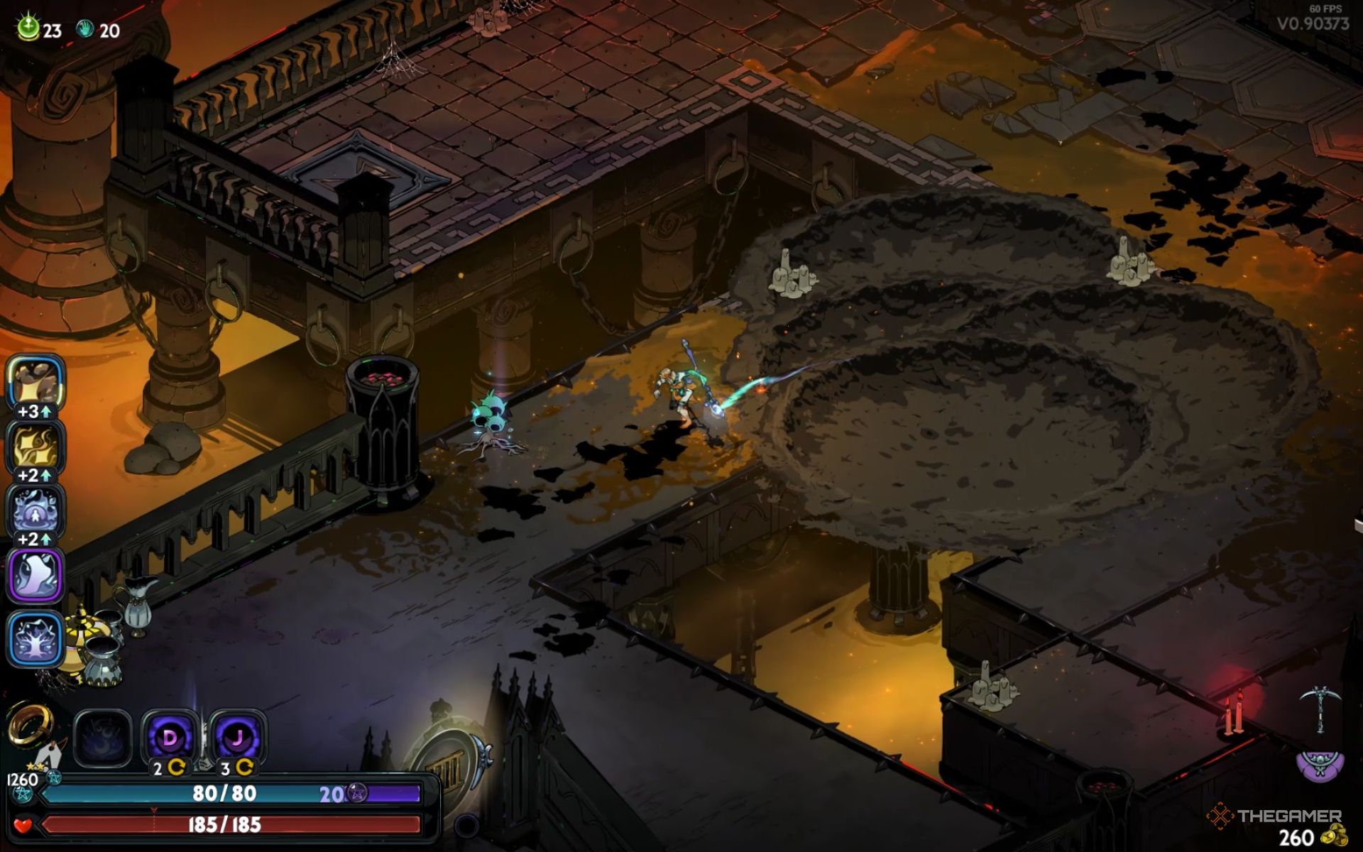 Melinoe exploring Tartarus in Hades 2