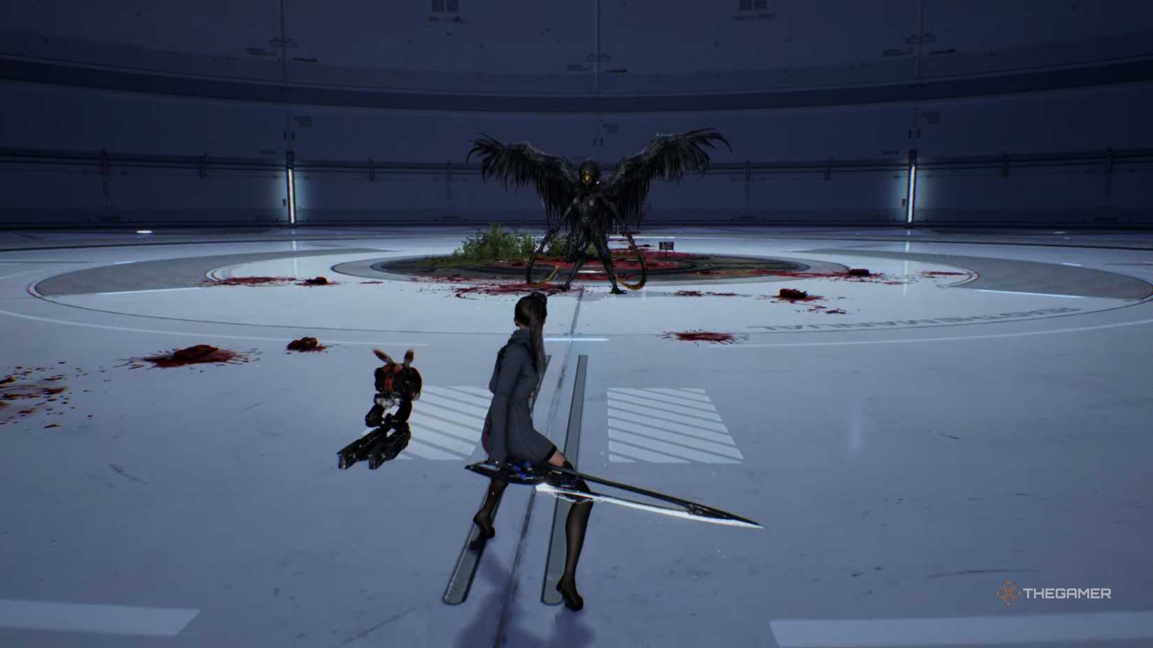 The unidentified Naytiba boss is fighting in Stellar Blade.