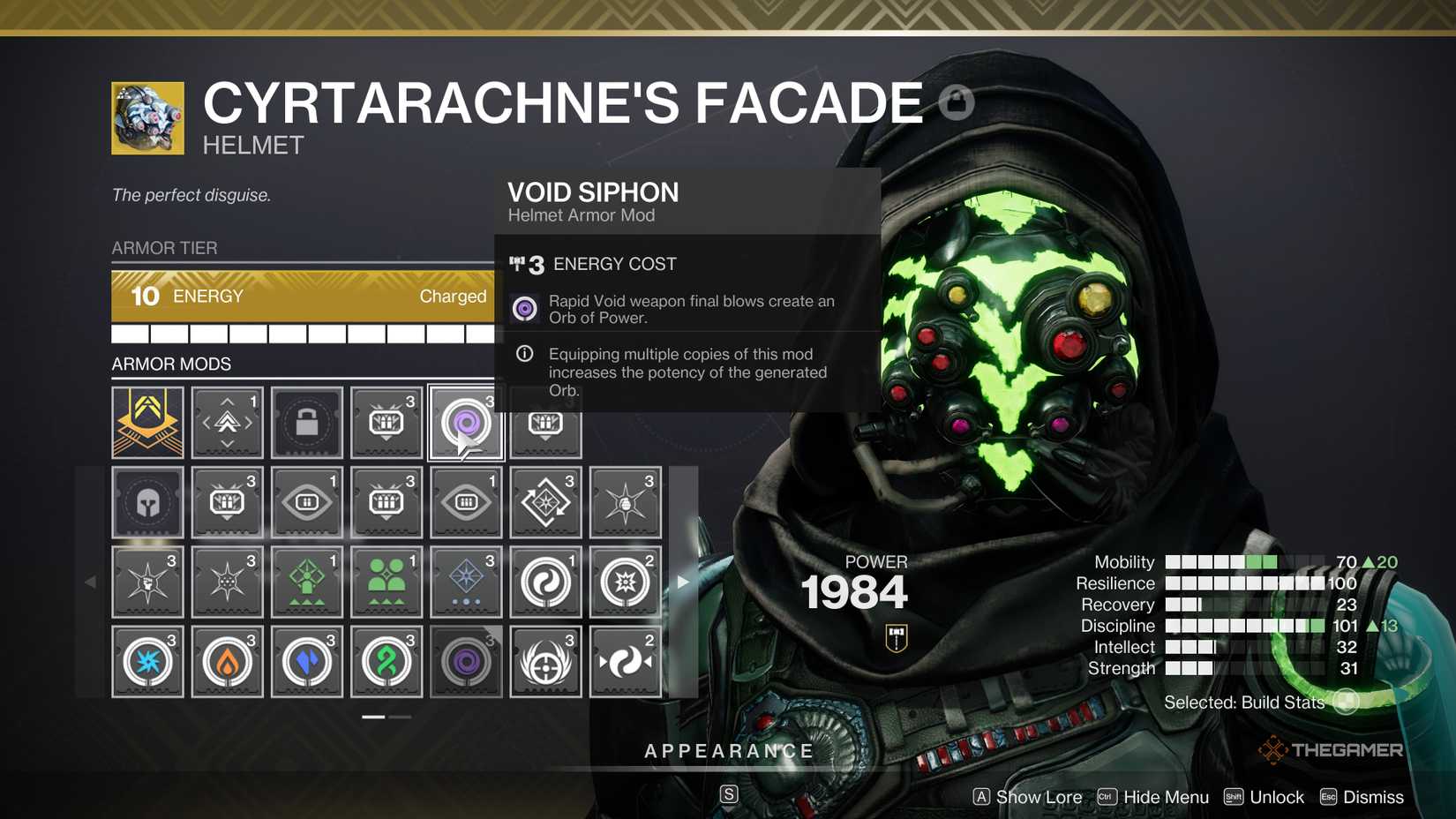 Destiny 2 Helmet Armor Mods