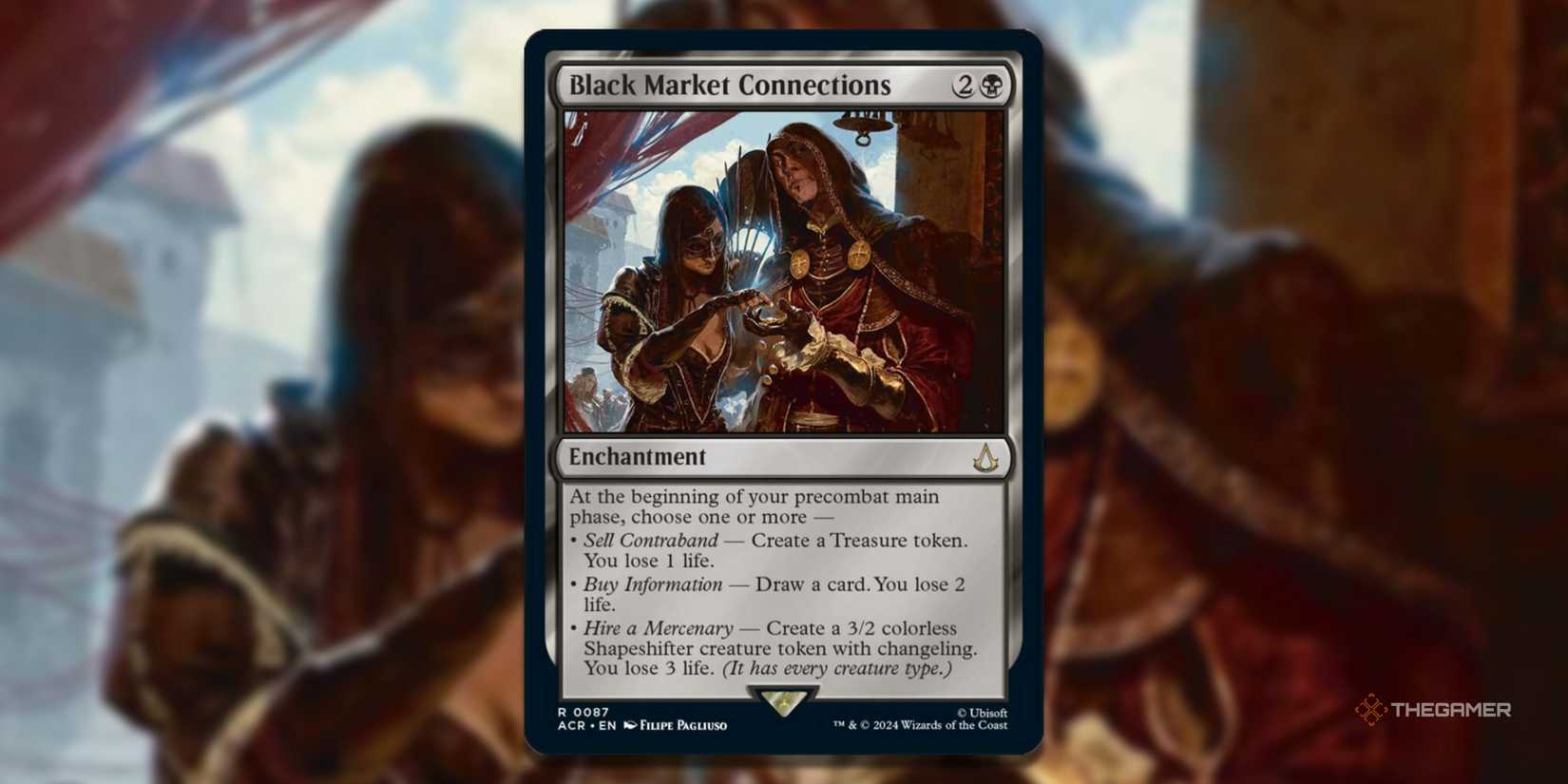 mtg black background cards Cards of game Magic: The Gathering on black background. Magic can be played by two or more players in various rule formats Stock Photo