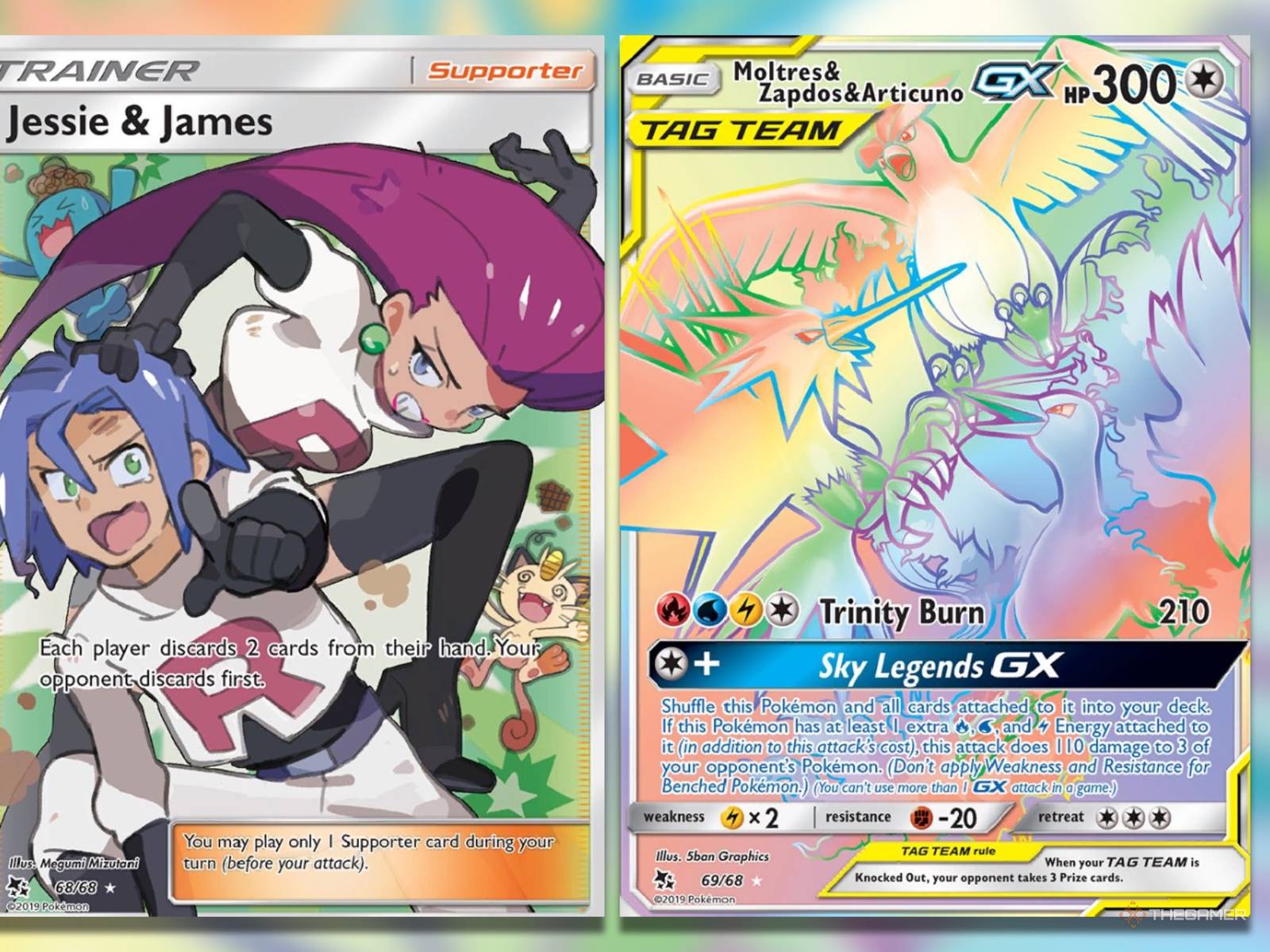 jessie and james pokemon cards Pokmon & Hidden Fates Full Art 68/68  Grail Collectibles AZ end display Jessie & James' Team Only