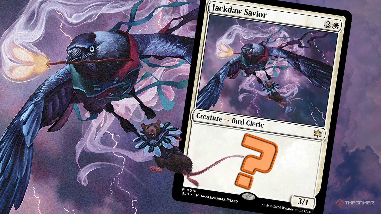 jackdaw mtg card Magic The Gathering - Universes Beyond - Assassin's Creed Bloomburrow (BLB) #296 Illustrated by Serena Malyon Magic Magic the Gathering Bloomburrow Rare
