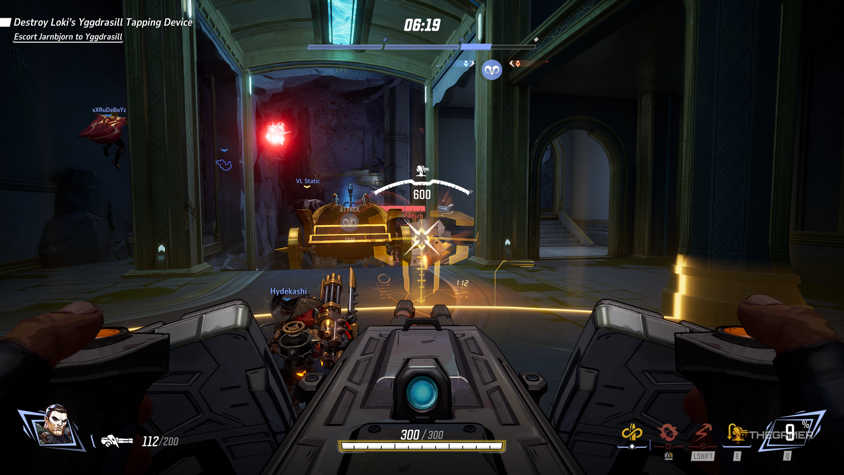 Marvel Rivals Turret The Punisher using his Culling Turret ability to assume control of a ...