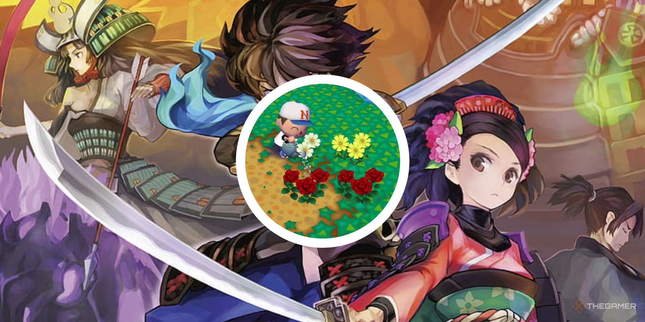 Muramasa The Demon Blade background with circle png of animal crossing city folk