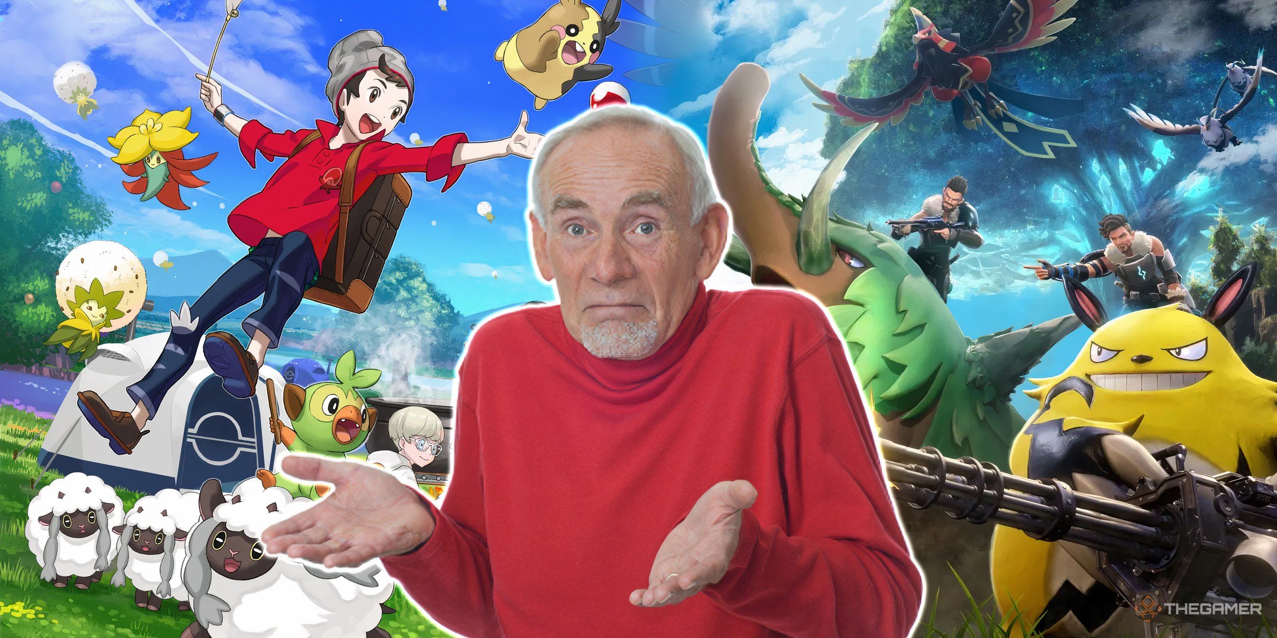 Palworld is dying because of Pokemon and Palworld collage meme