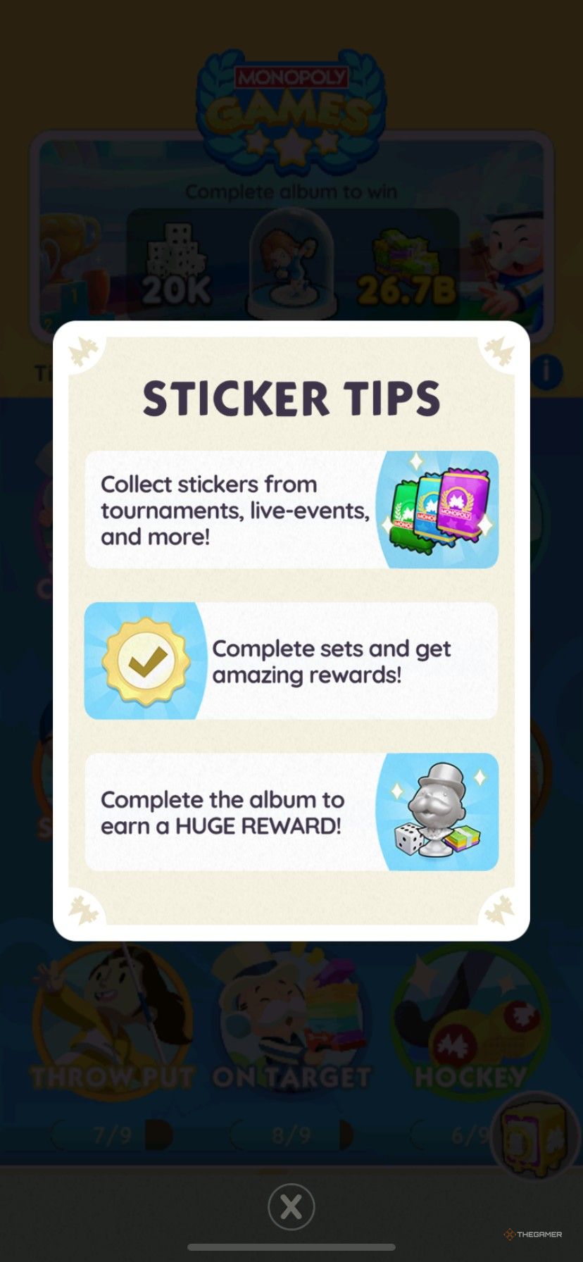 Sticker Pack Color Guide For Monopoly Go