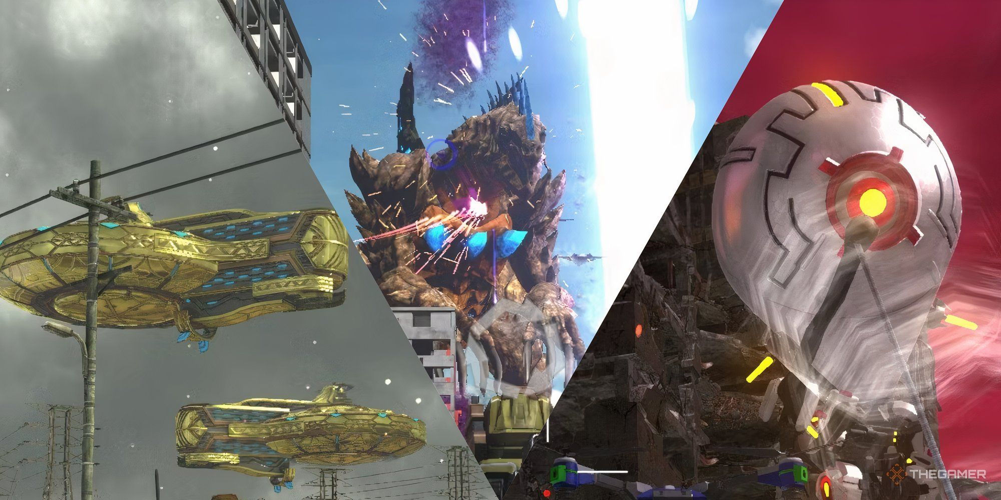 Earth Defense Force Six: Teleport ships, giant monsters and time-travelling Androids.