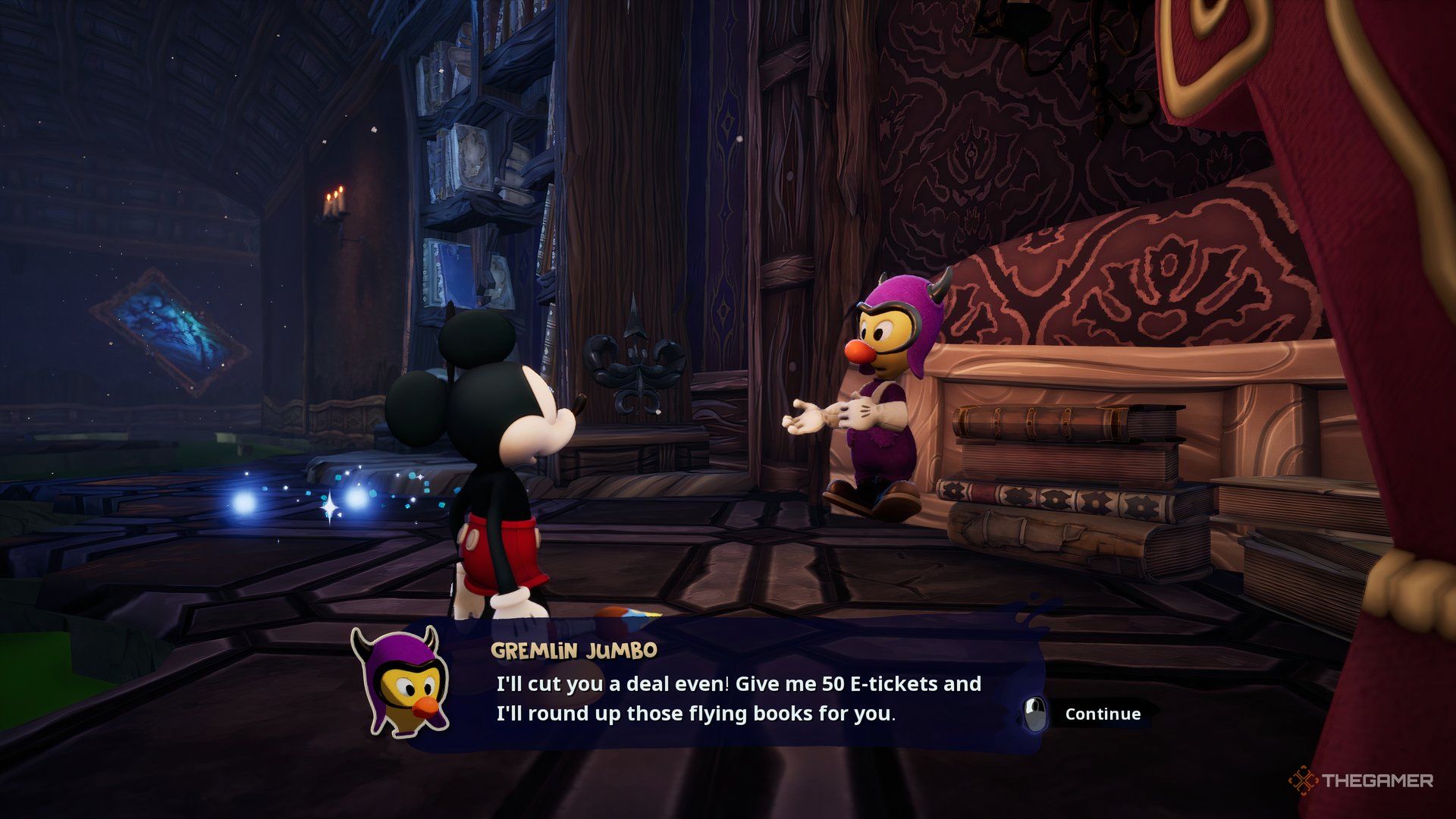 How To Settle The Library Bookcases In Epic Mickey: Rebrushed
