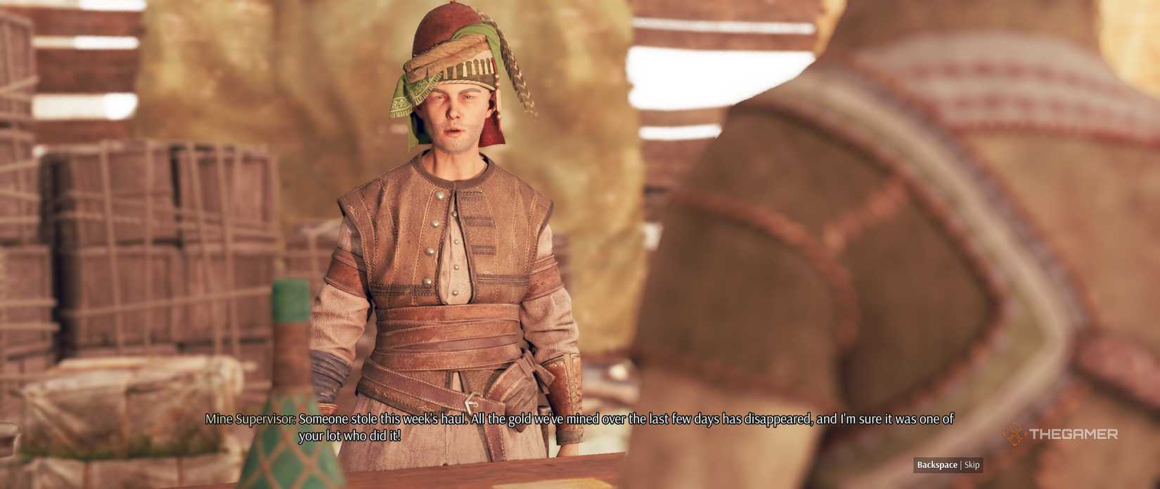 Talk to the Mine Overseer in Greedfall 2.