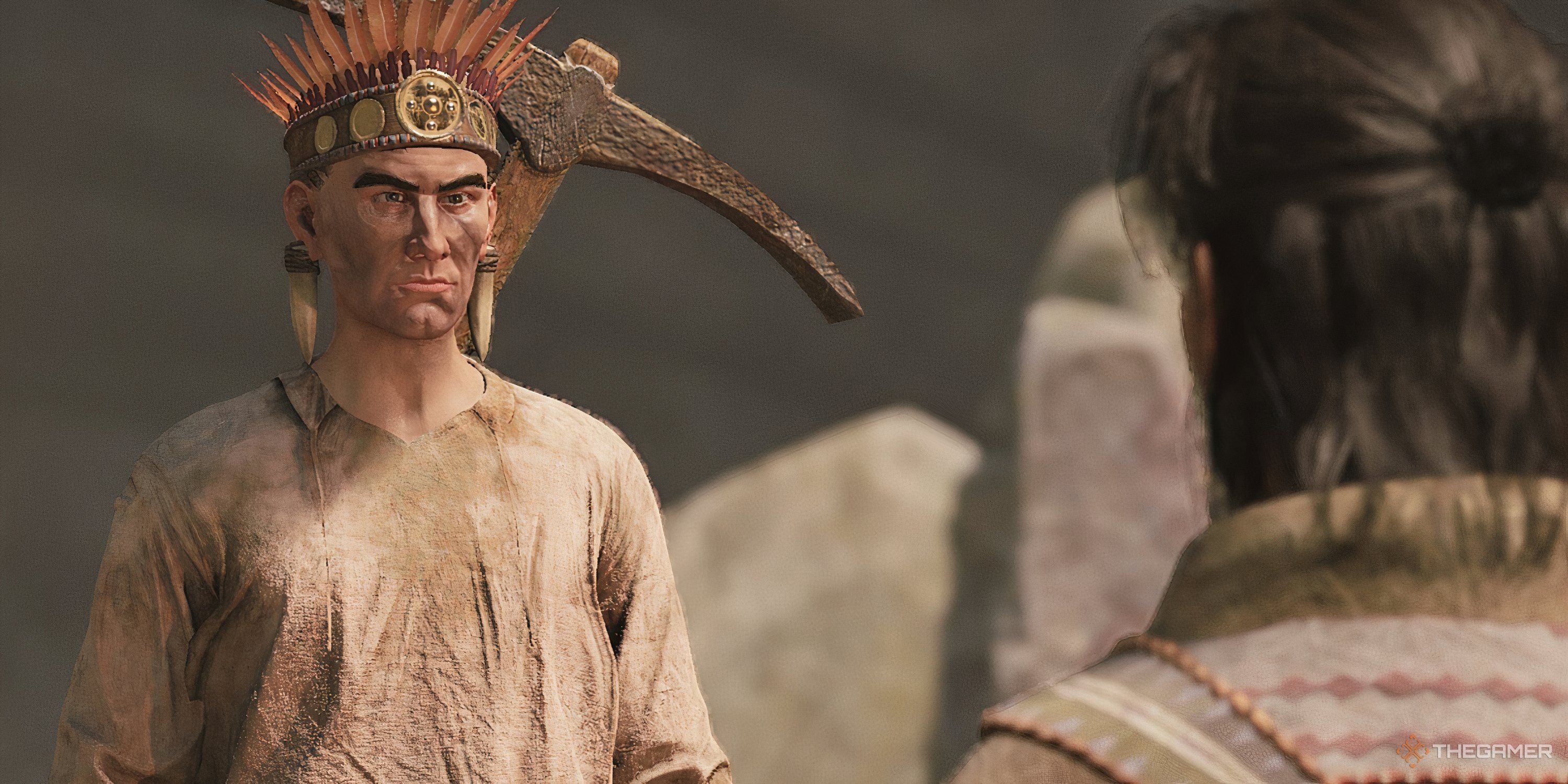 Talking to Vlann in Greedfall 2.