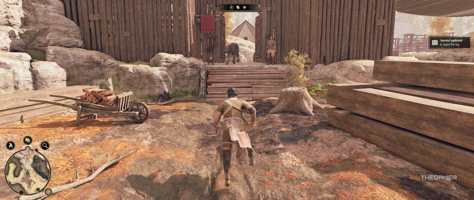 Walking into the mines in Greedfall 2.