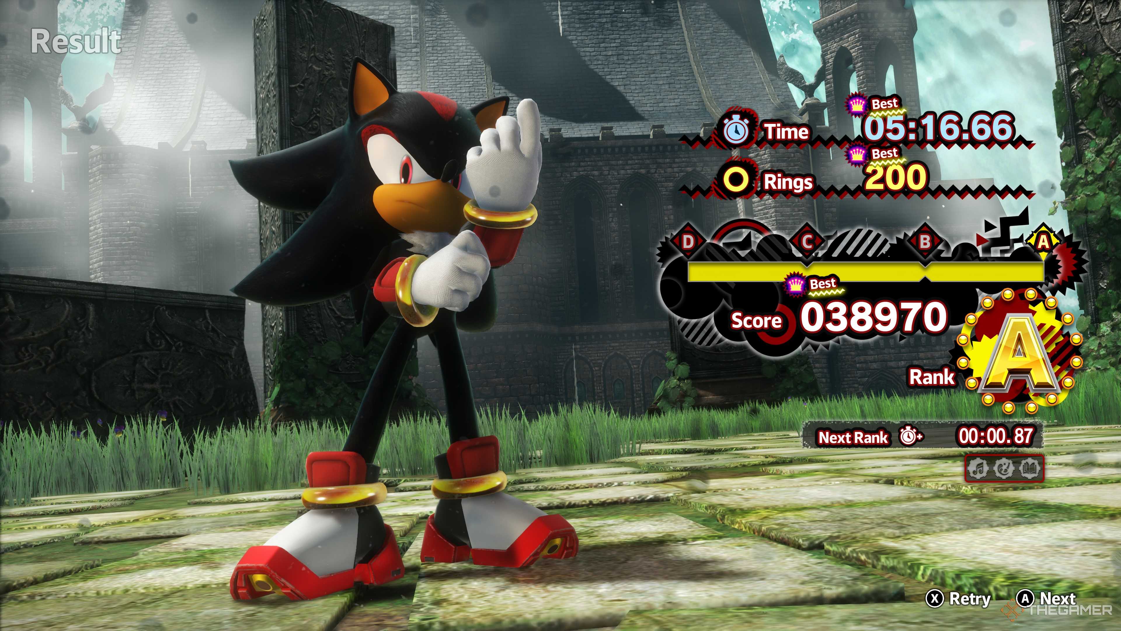 Shadow O5 Ranks Sonic X Shadow Generations: Hardest Achievements