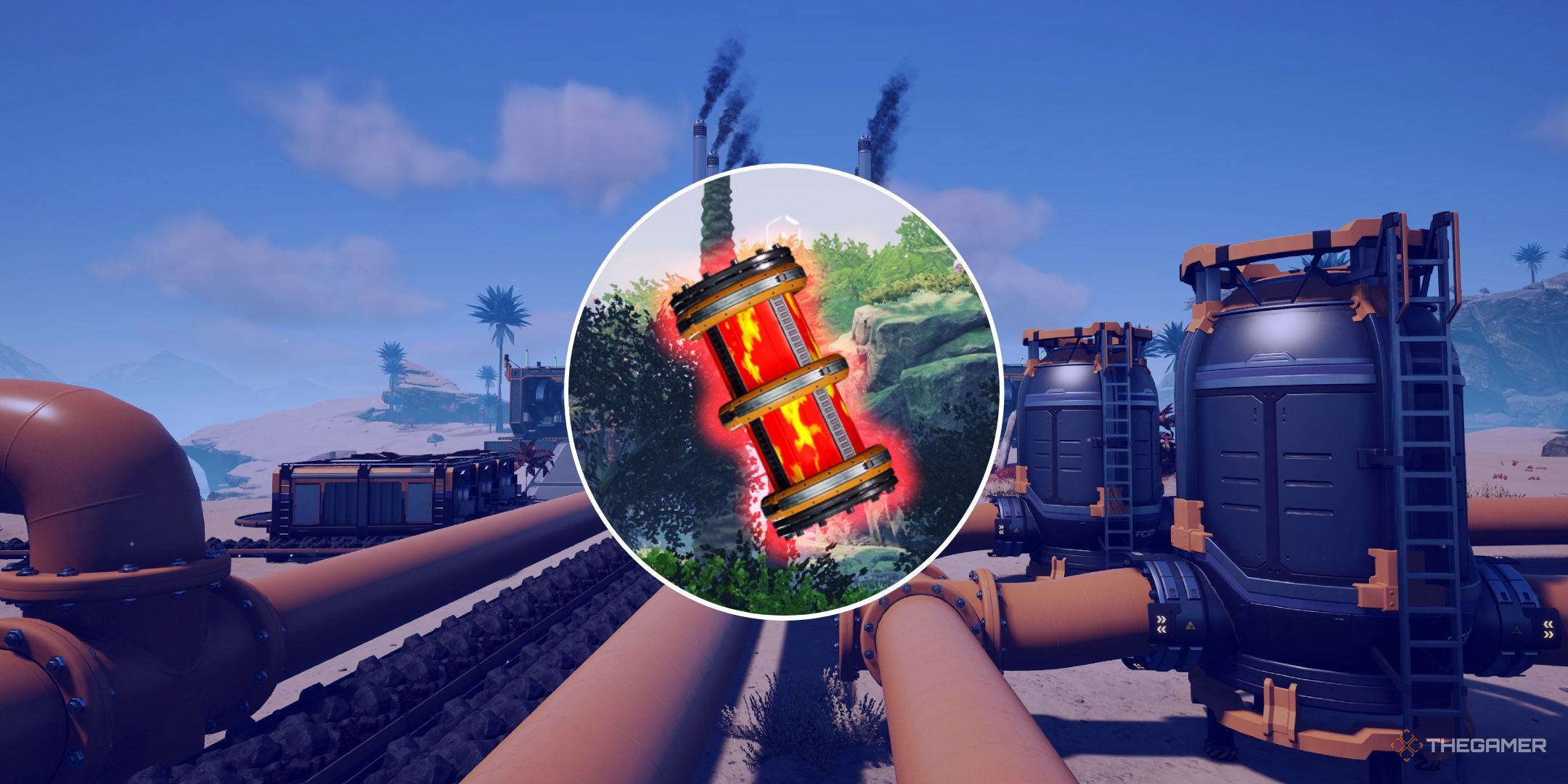 An image of Rocket Fuel in Satisfactory on a blue background.