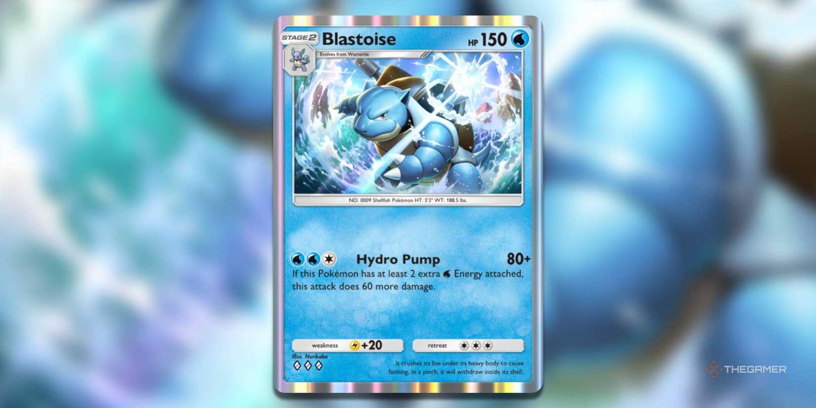 gold trekking shoes pokemon card Blastoise ex 200/165