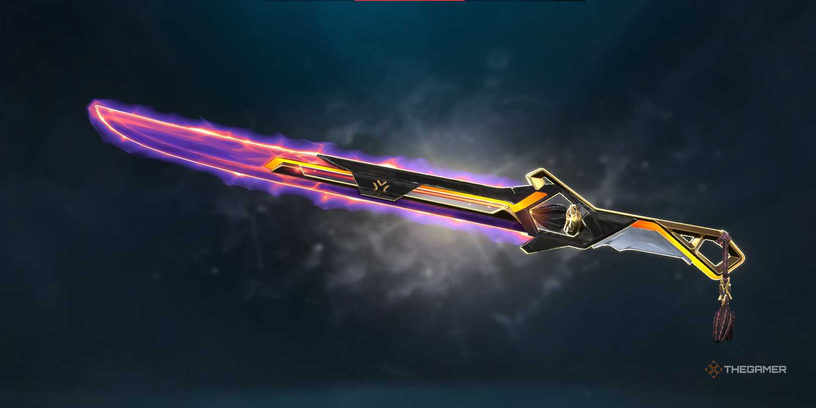 Showcases the Champions 2024 knife skin in Valorant's collection menu.