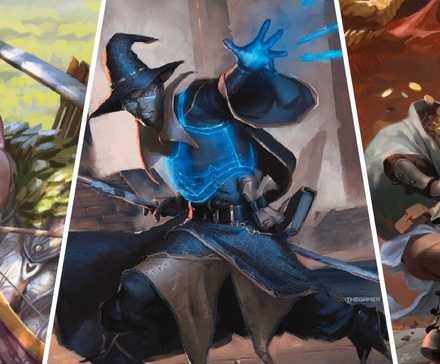 Dungeons & Dragons image showing a ranger, a wizard and a rogue.