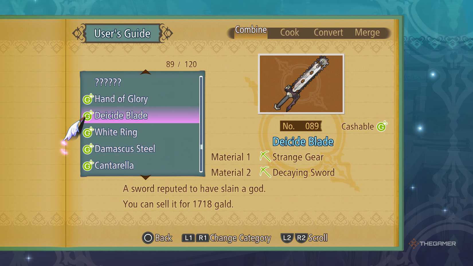 How To Get Every Dualizing Recipe In Tales Of Graces F Remastered
