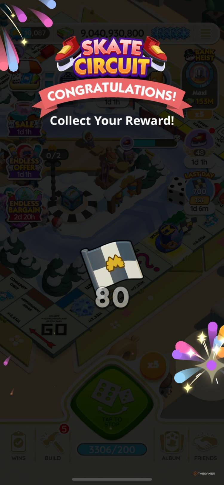 Small Moopoly All Rewards In Skate Circuit (January 11-12) In Monopoly Go