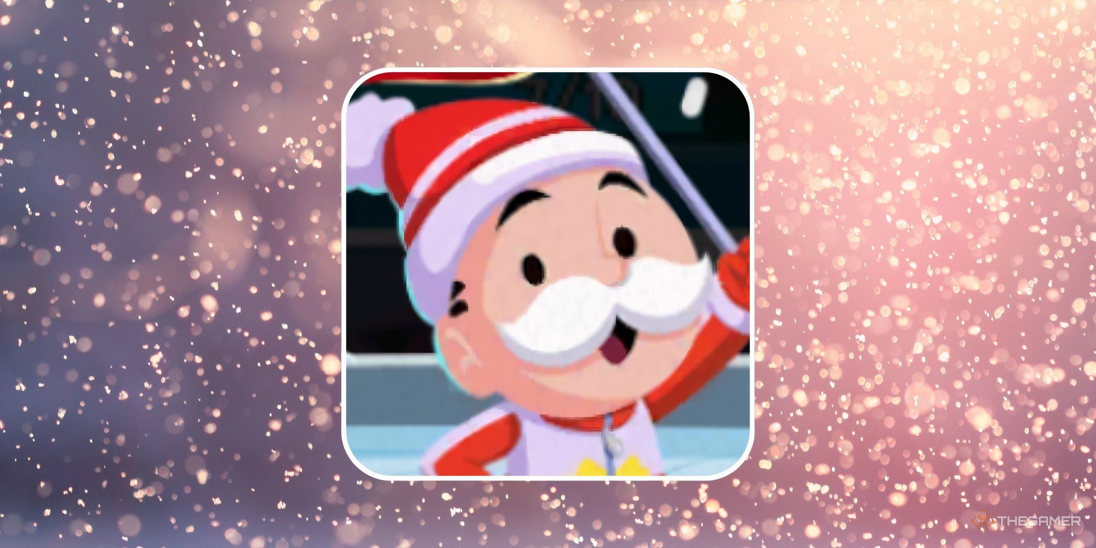 Mr. Monopoly in winter clothing for Winter Games in Monopoly Go.