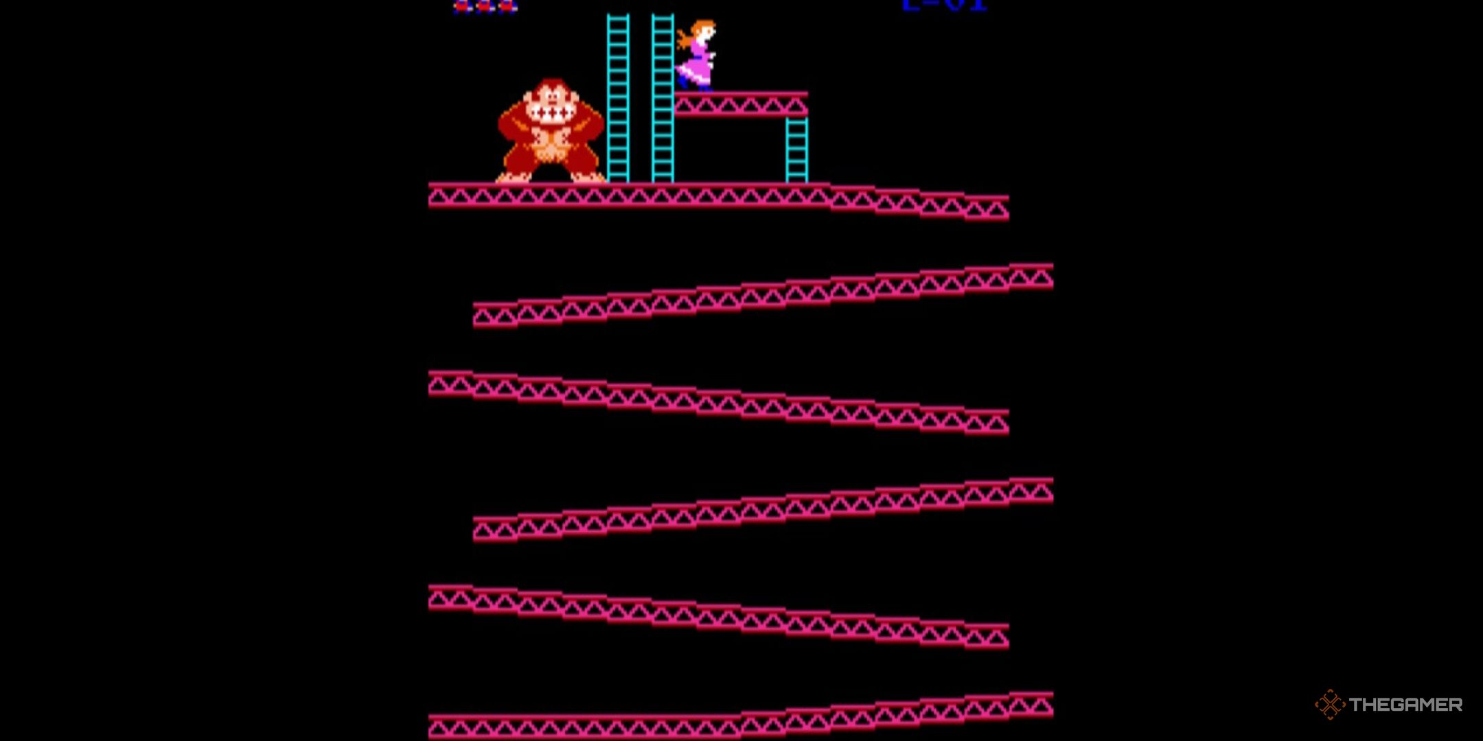 The intro to the original 1981 Arcade Donkey Kong.