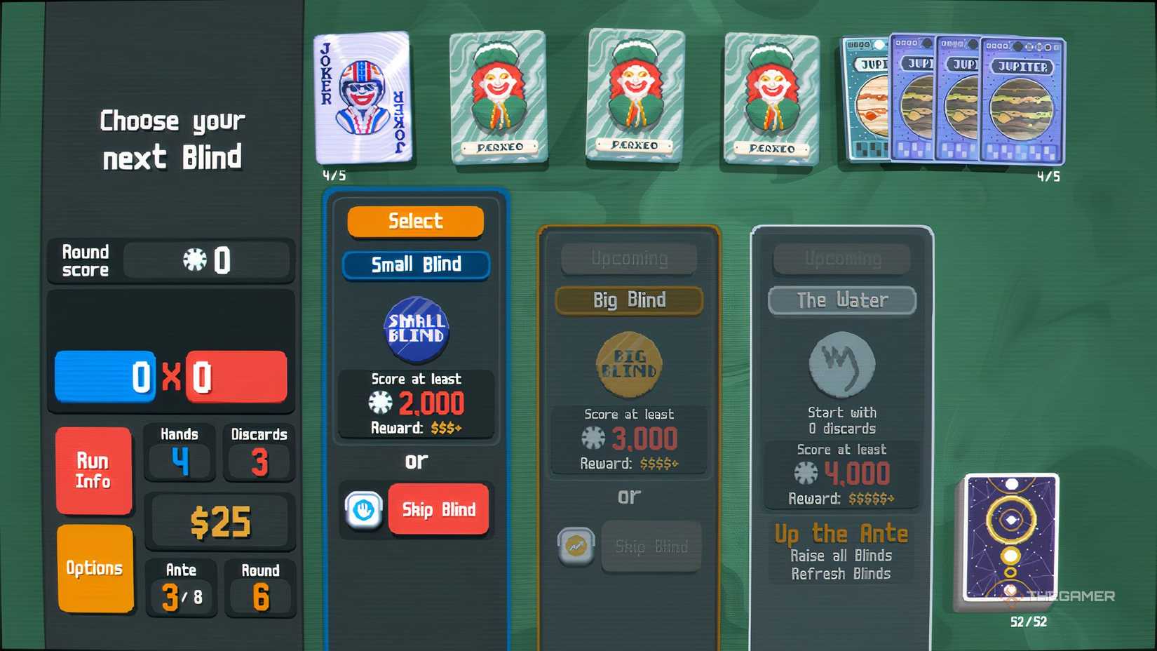 A moment showing three copies of the Perkeo legendary Joker in Balatro.