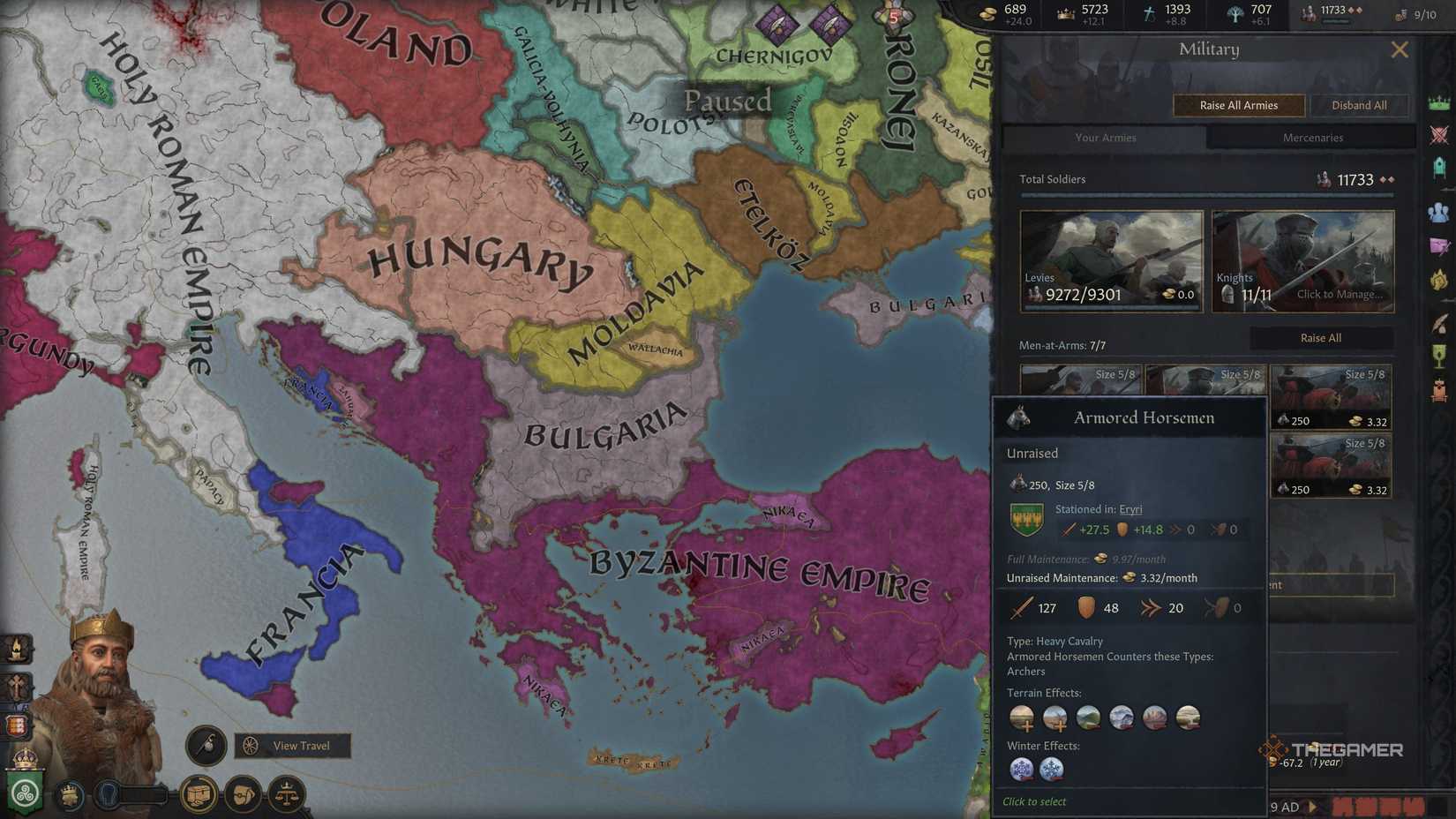 Crusader Kings 3 Hombres de Armas jinetes armados.