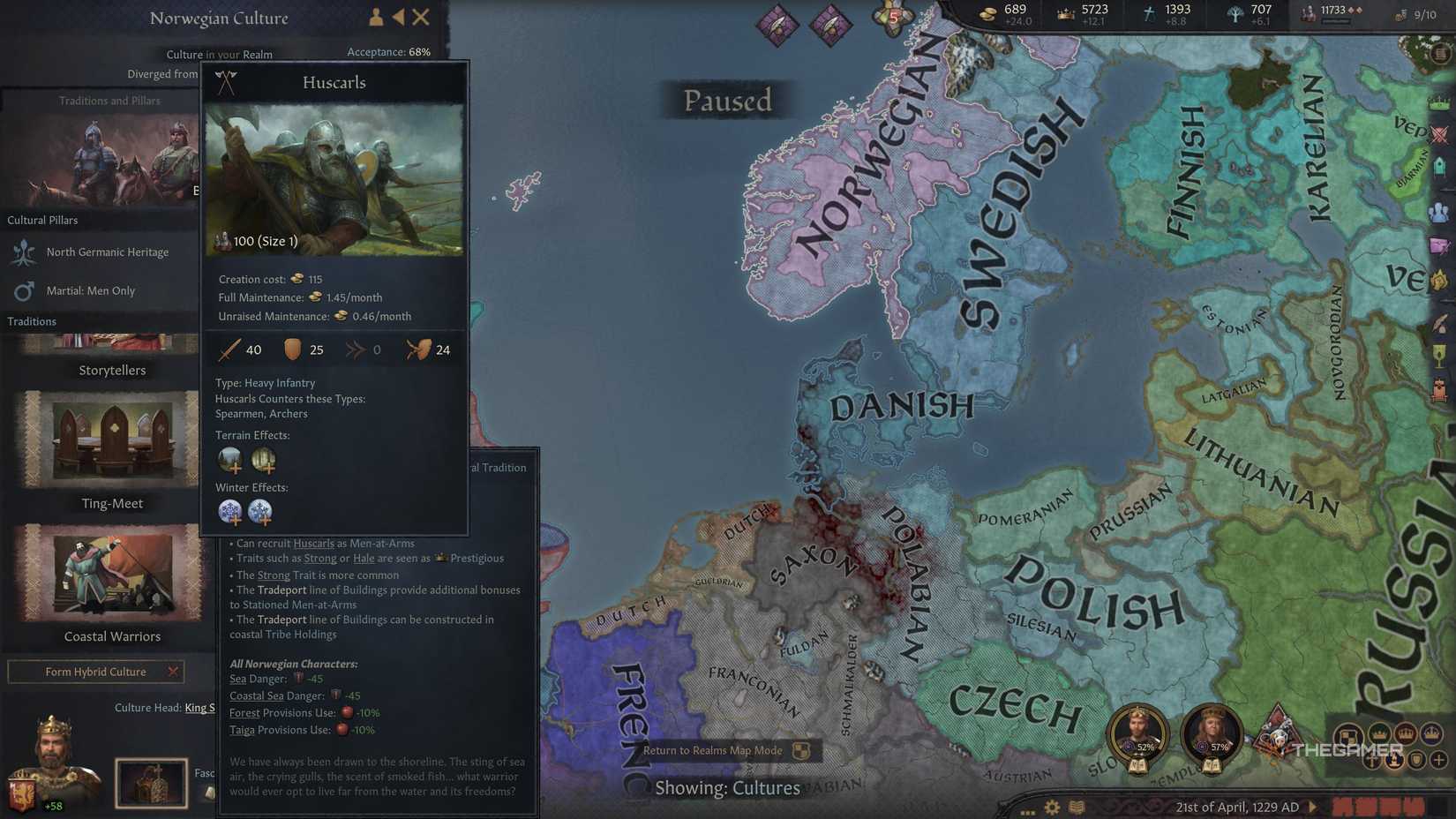 3 huscarles hombres de armas de Crusader Kings.