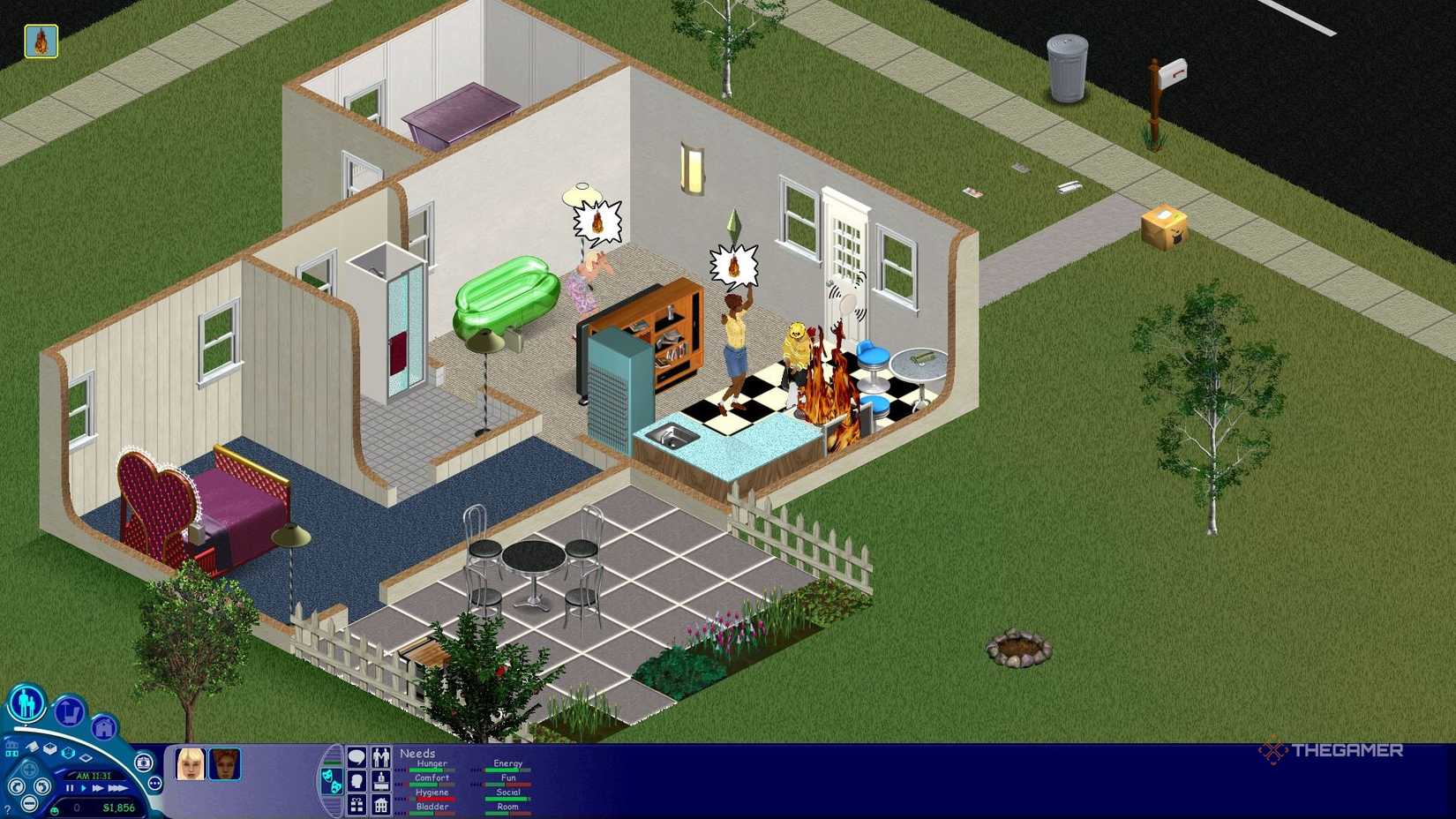 Firefighters are on fire in the Sims.