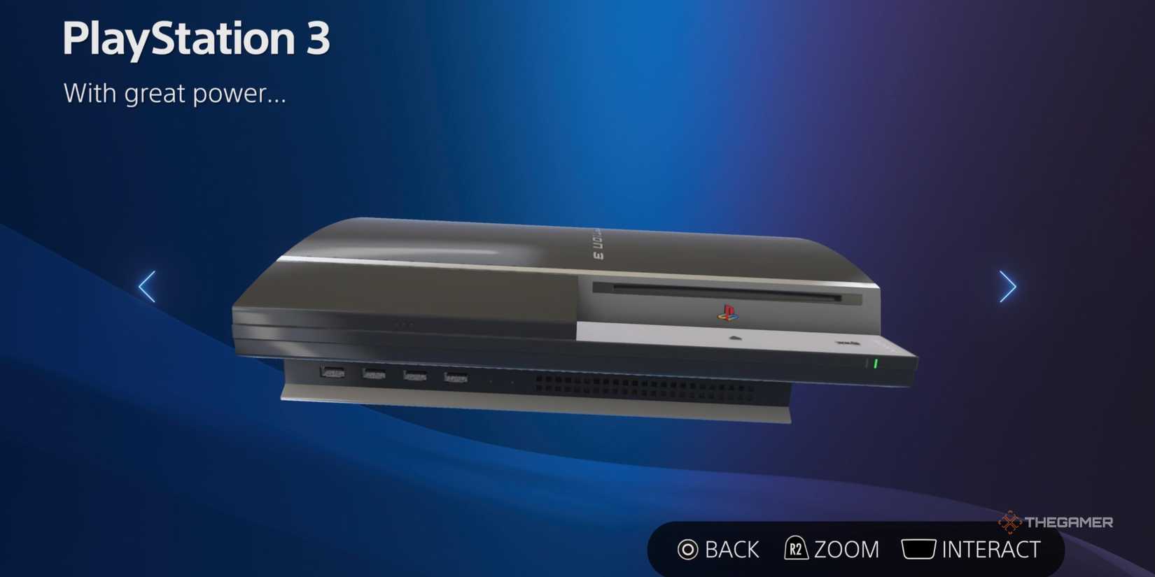 Fully backwards compatible PS3 with four USB ports in Astro's Playroom.