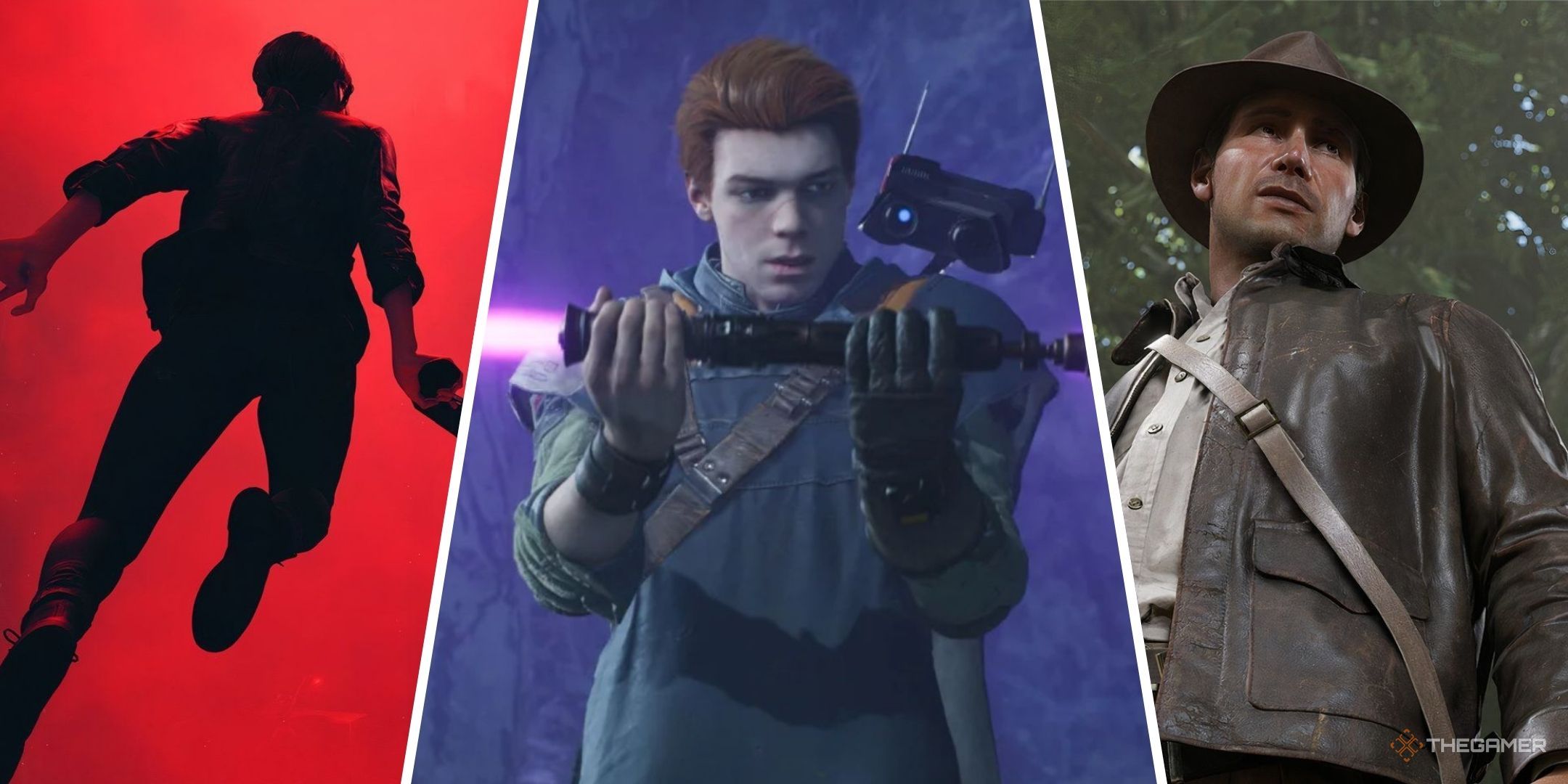 Featured image featuring screenshots of Jesse, Cal Kestis, and Indiana Jones.