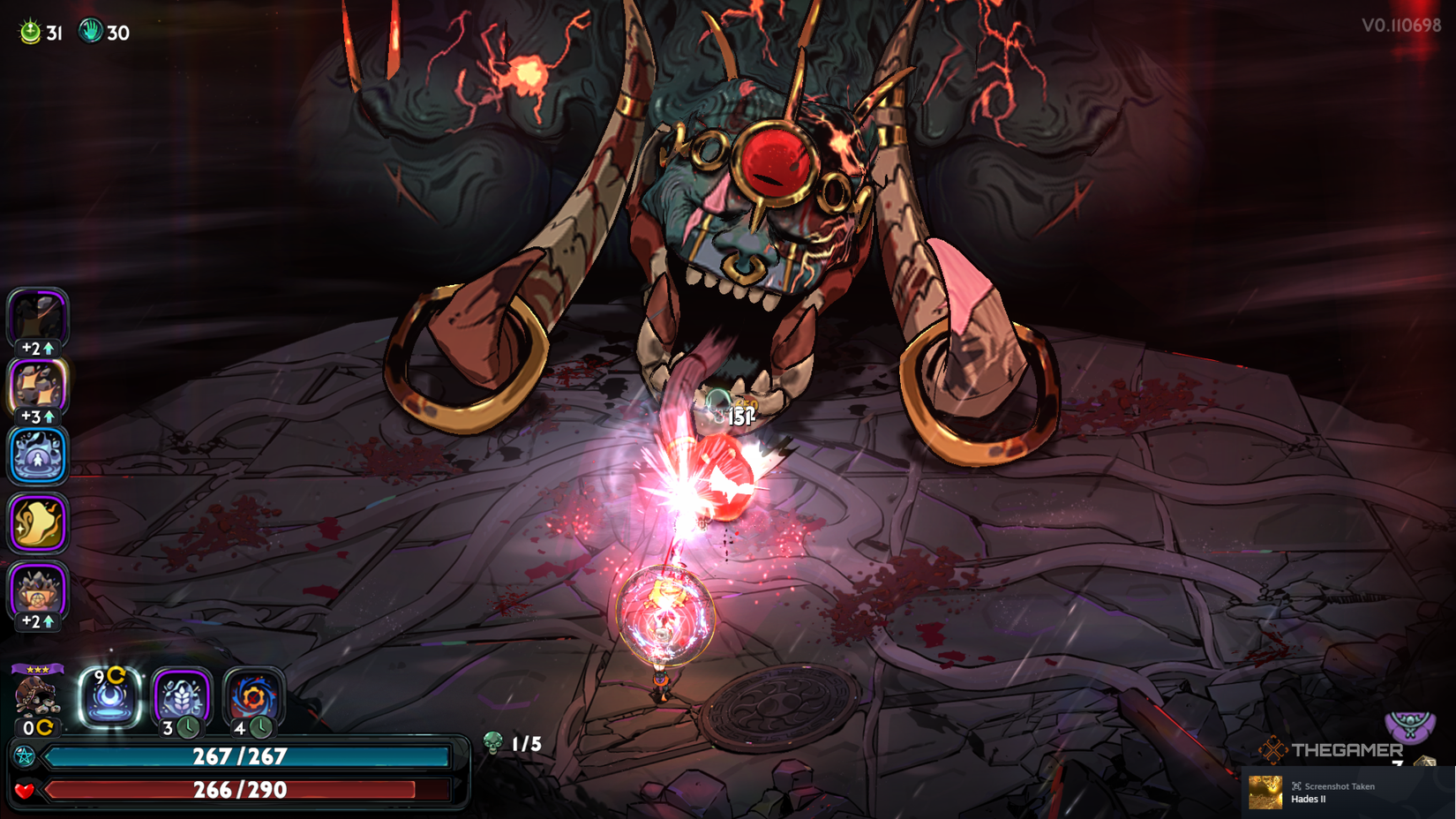 Vulnerable to the attack, the Typhon fell to the ground with its tongue sticking out.