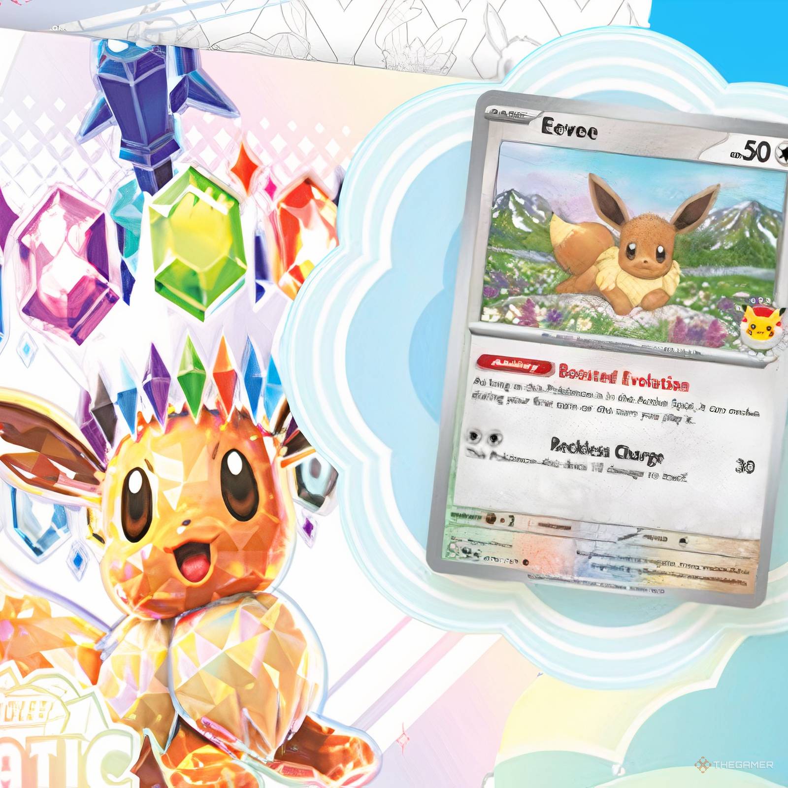 eevee 2025 pokemon day card TCG: Scarlet & Violet-Prismatic Evolutions Card, Coin & 2 Booste  BrandsMart USA this card is the perfect way to showcase your collection. Pokemon Day's Eevee Promo Card