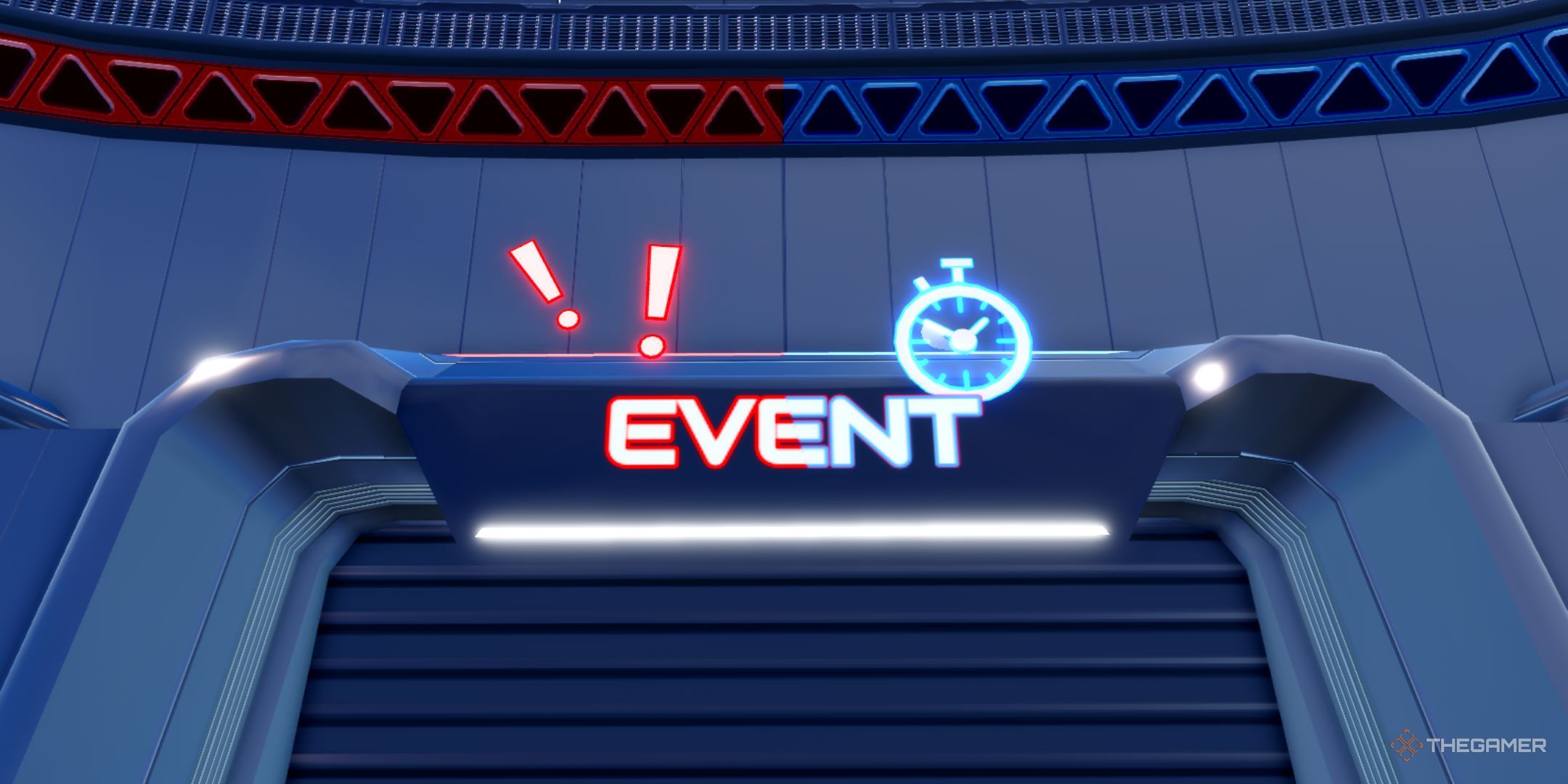 The player character shows the event sing on the wall in the main lobby in Blade League.