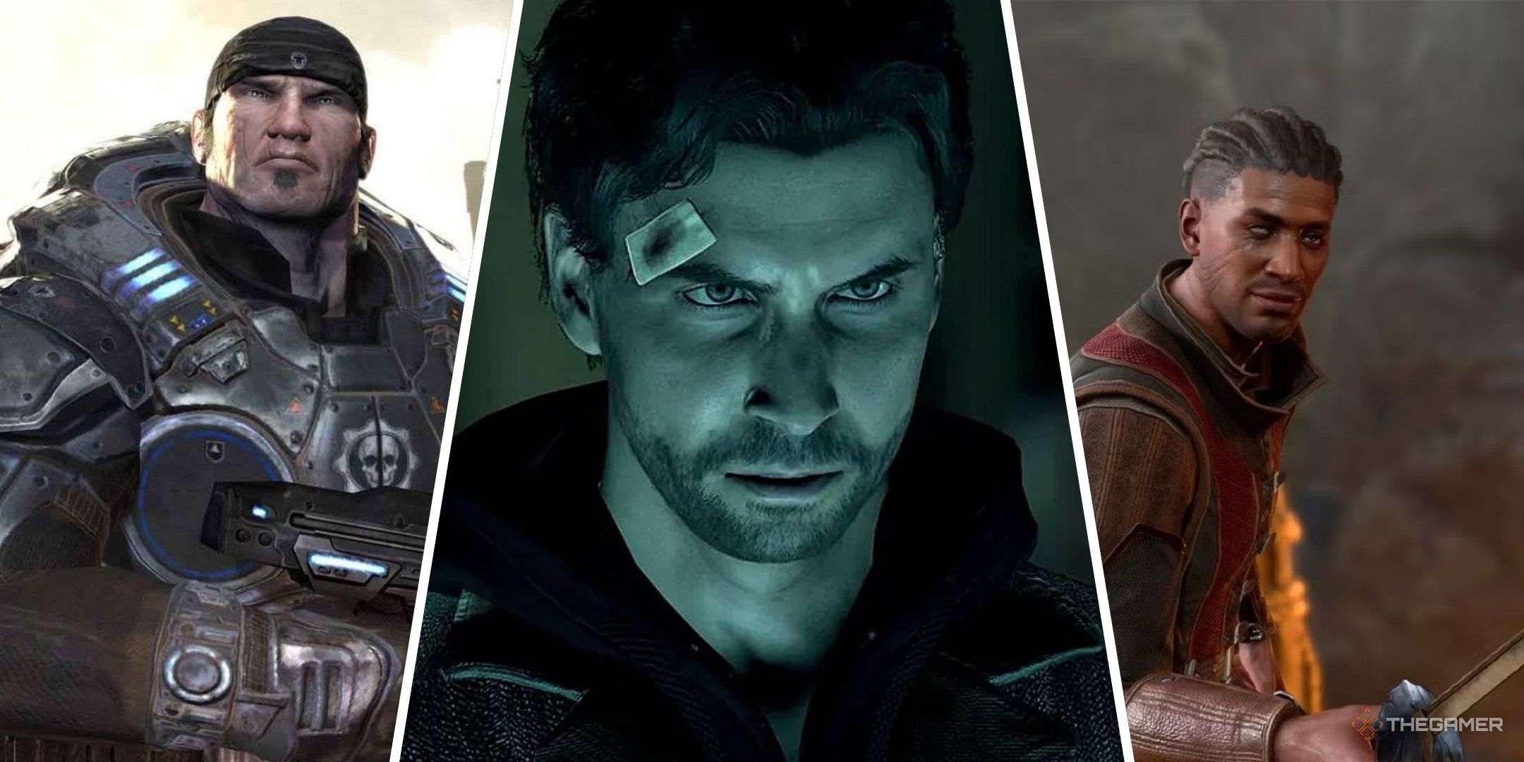 Featured image containing screenshots of Marcus Fenix, Alan Wake, and Wyll.