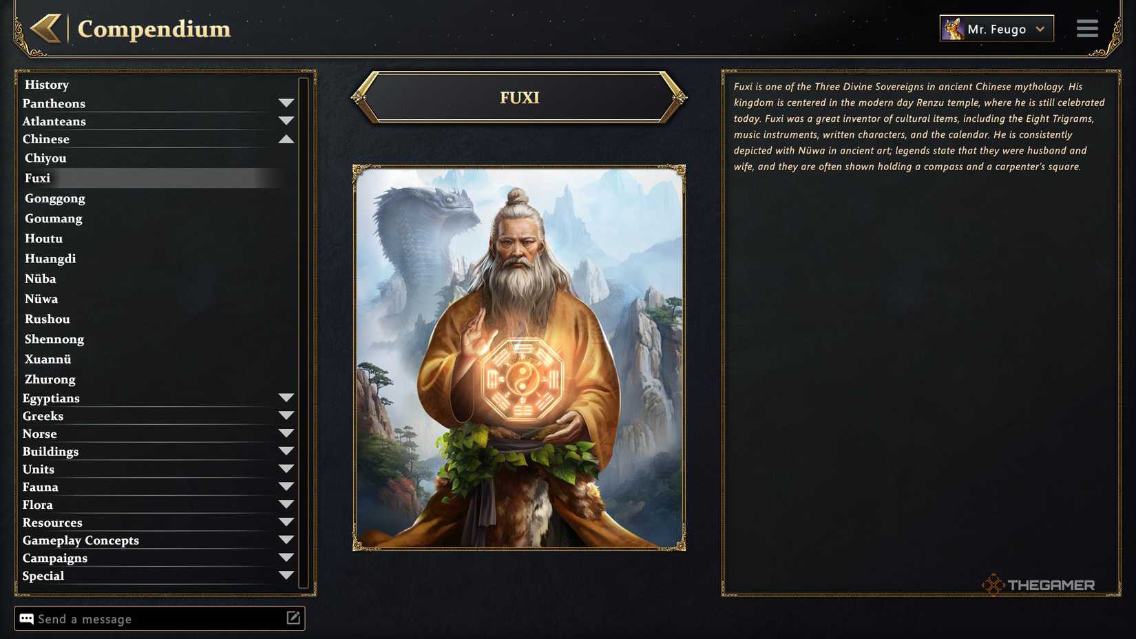 Fuhi Every Chinese God, Ranked In Age Of Mythology: Retold