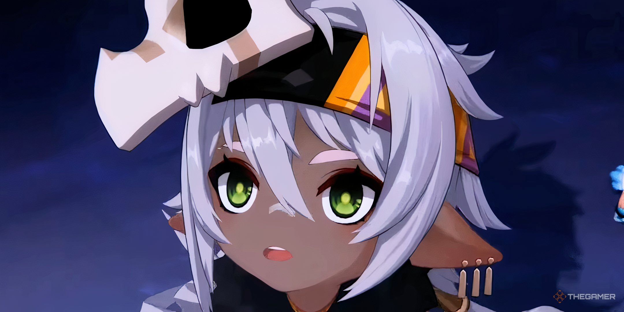 Genshin Impact Iansan face closeup with shocked expression.