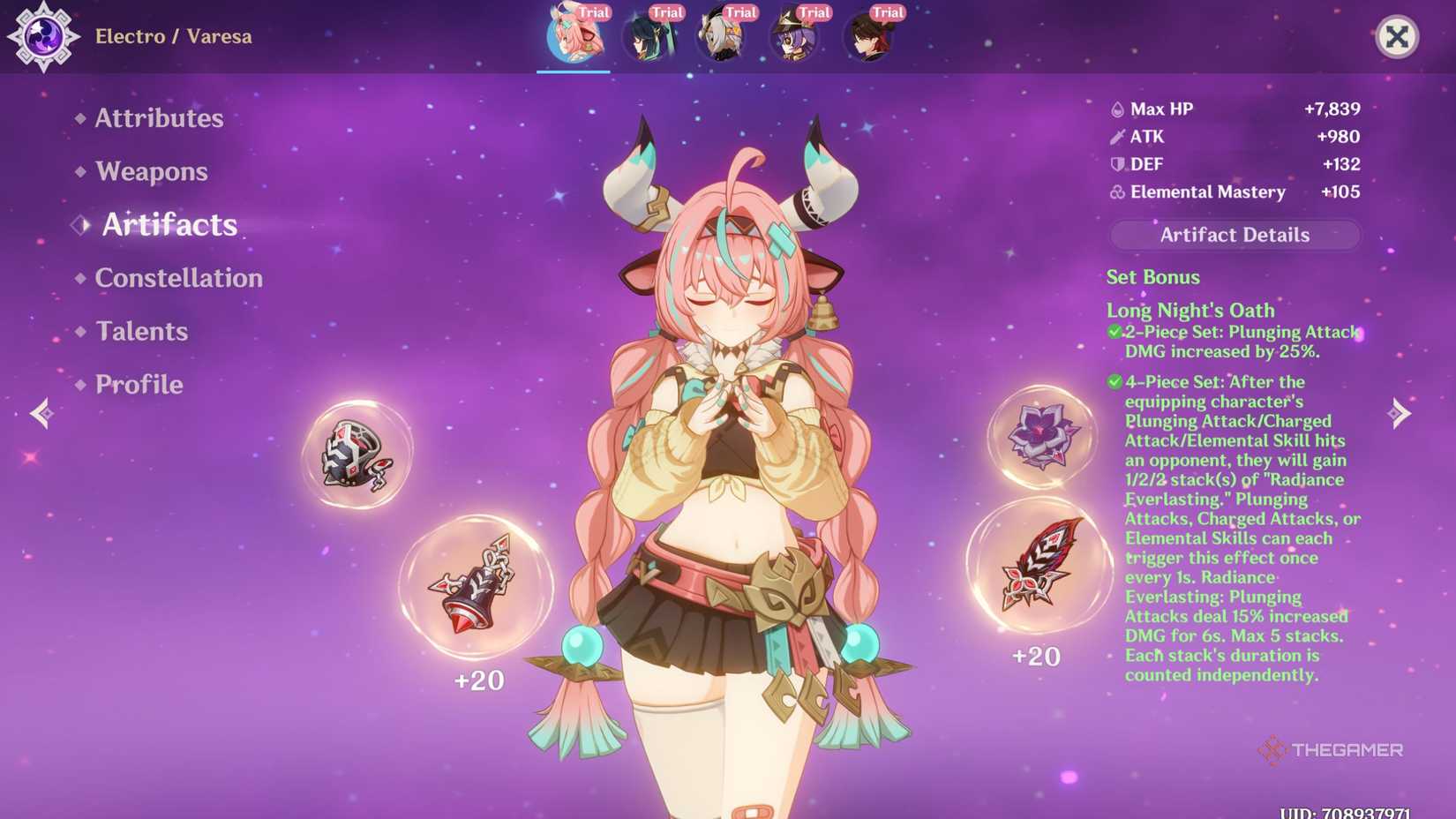 The Best Varesa Build And Artifacts In Genshin Impact