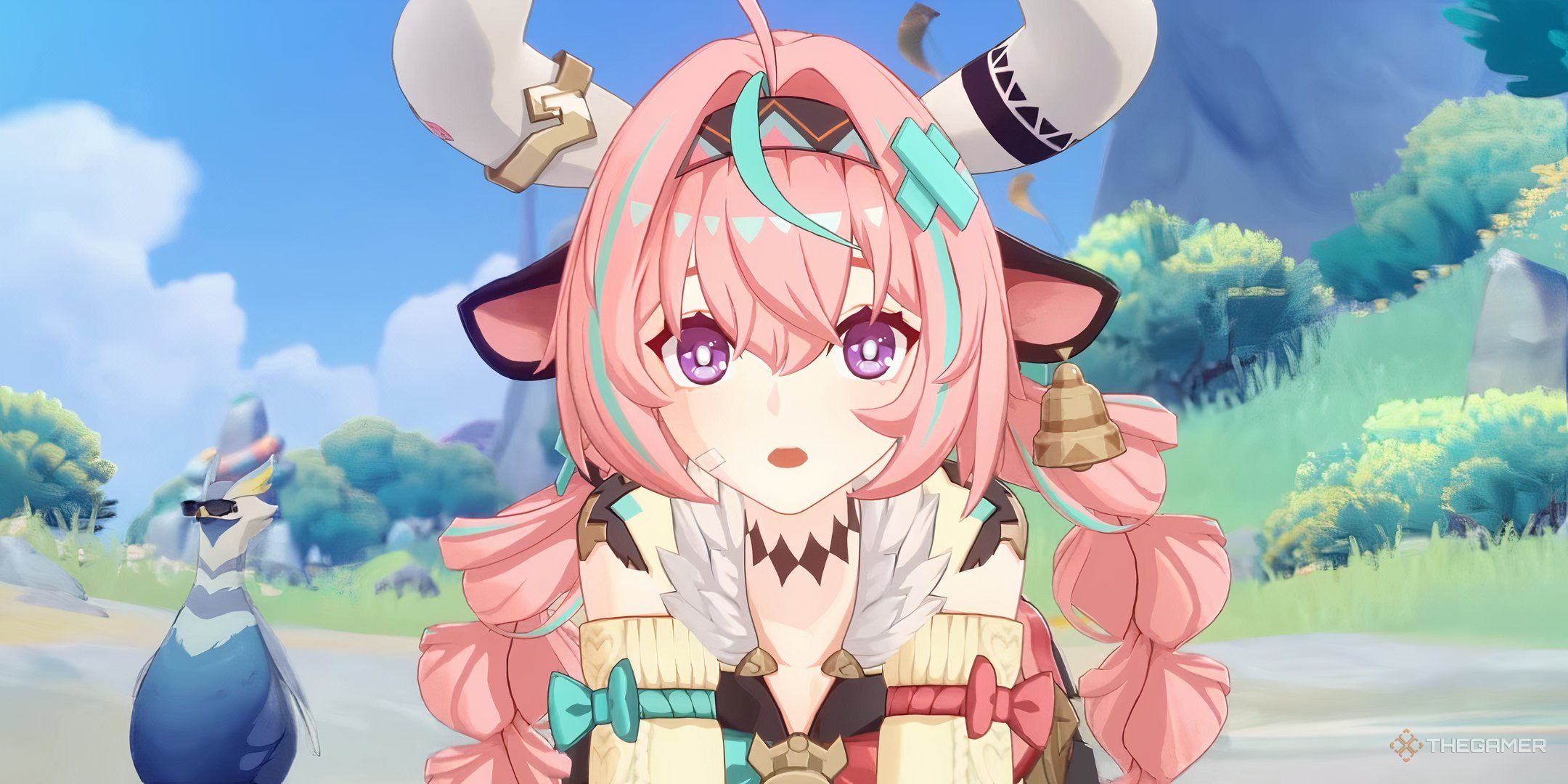 Genshin Impact Varesa closeup with gasp expression.