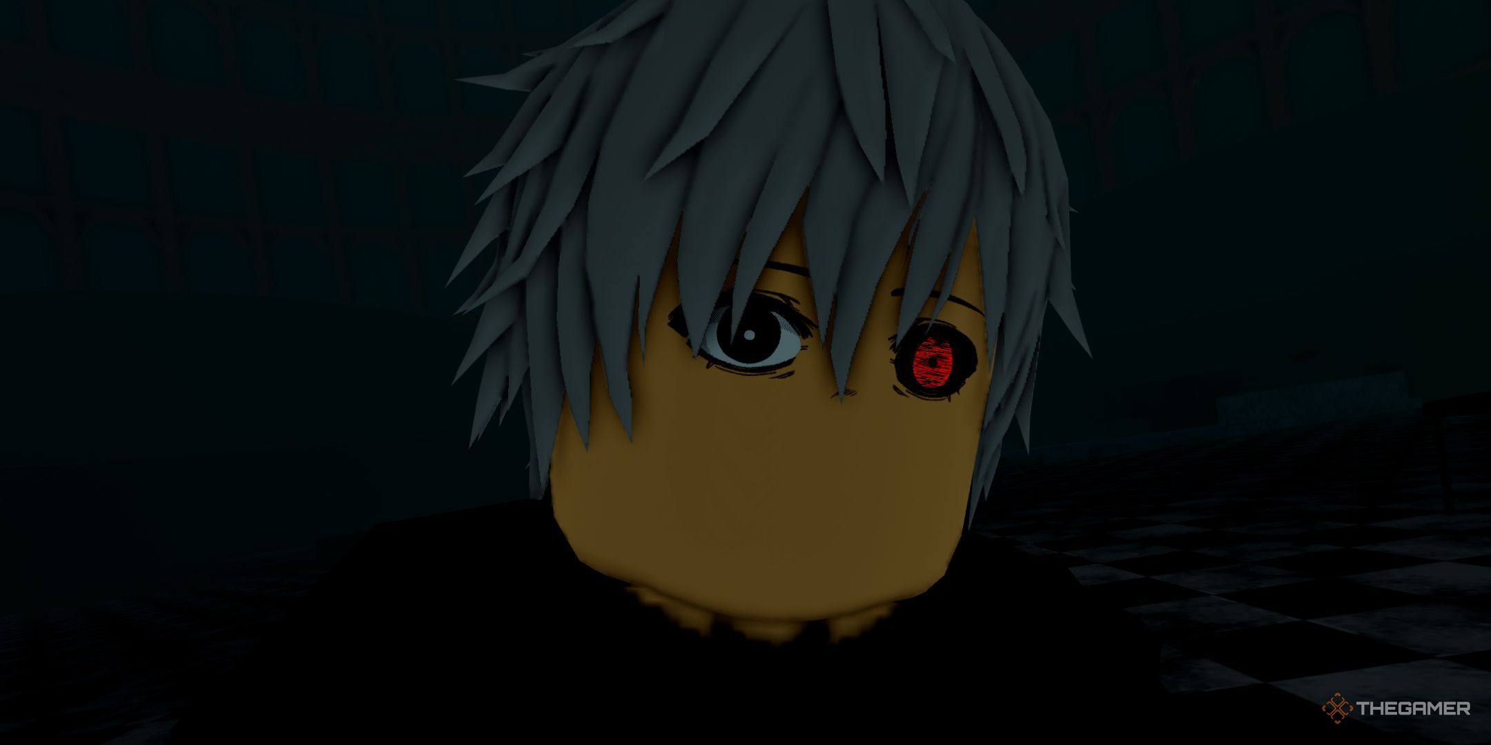 The Ghoul character with the red eye and white hair in Ghoul Re.