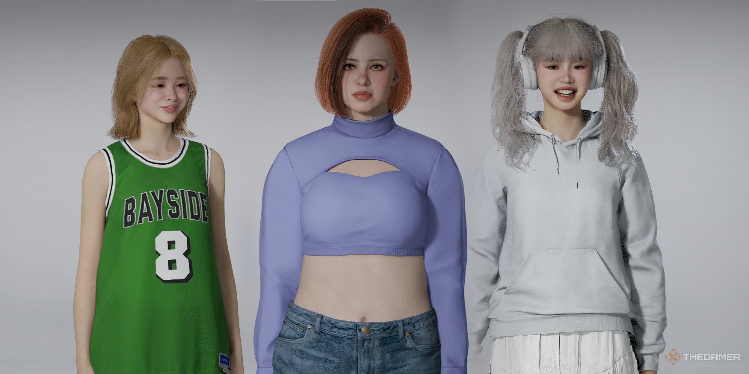 Collage of three female Zois smiling in colorful outfits.