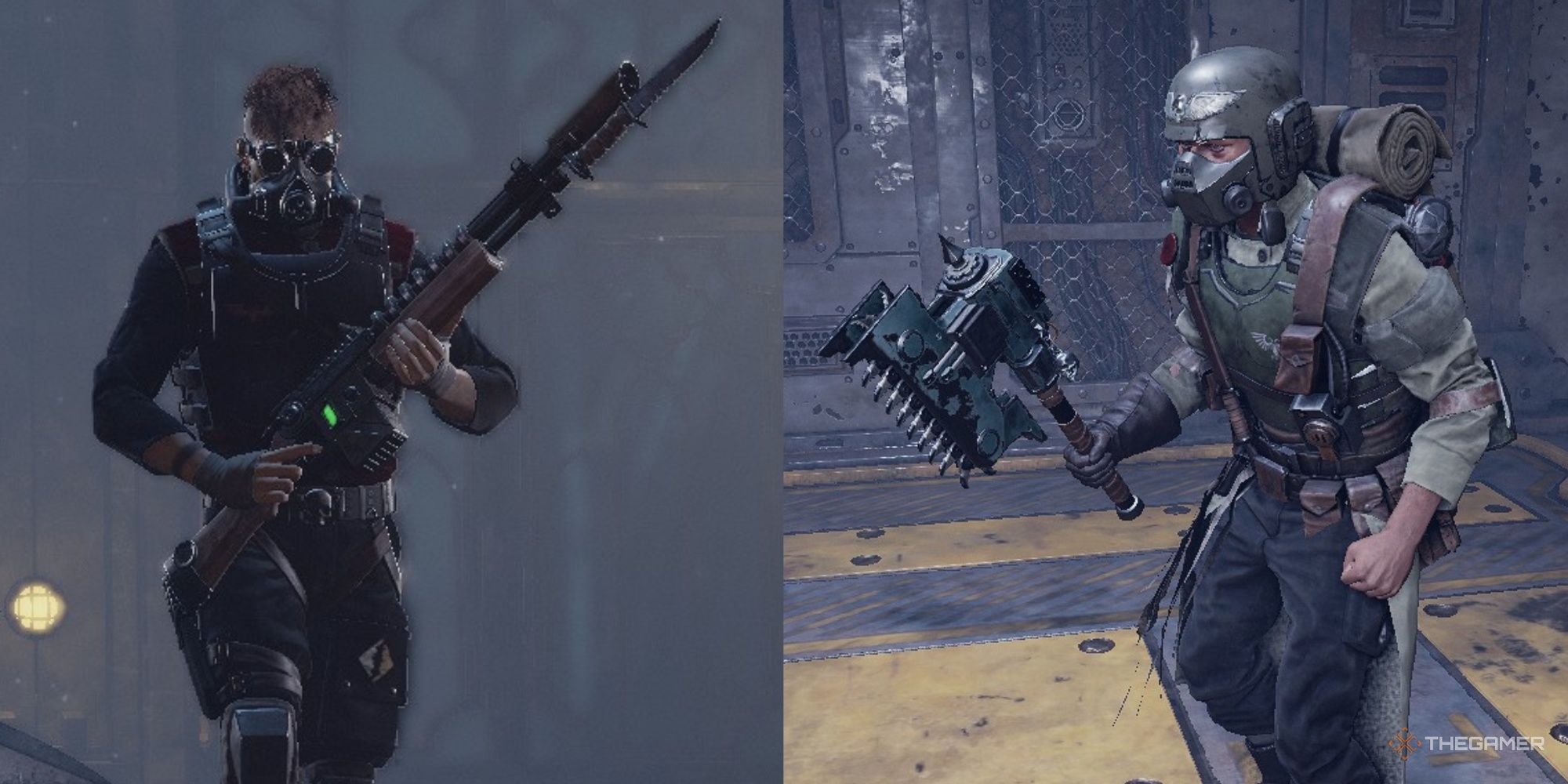 Warhammer 40,000: Darktide - Veteran class in various builds.