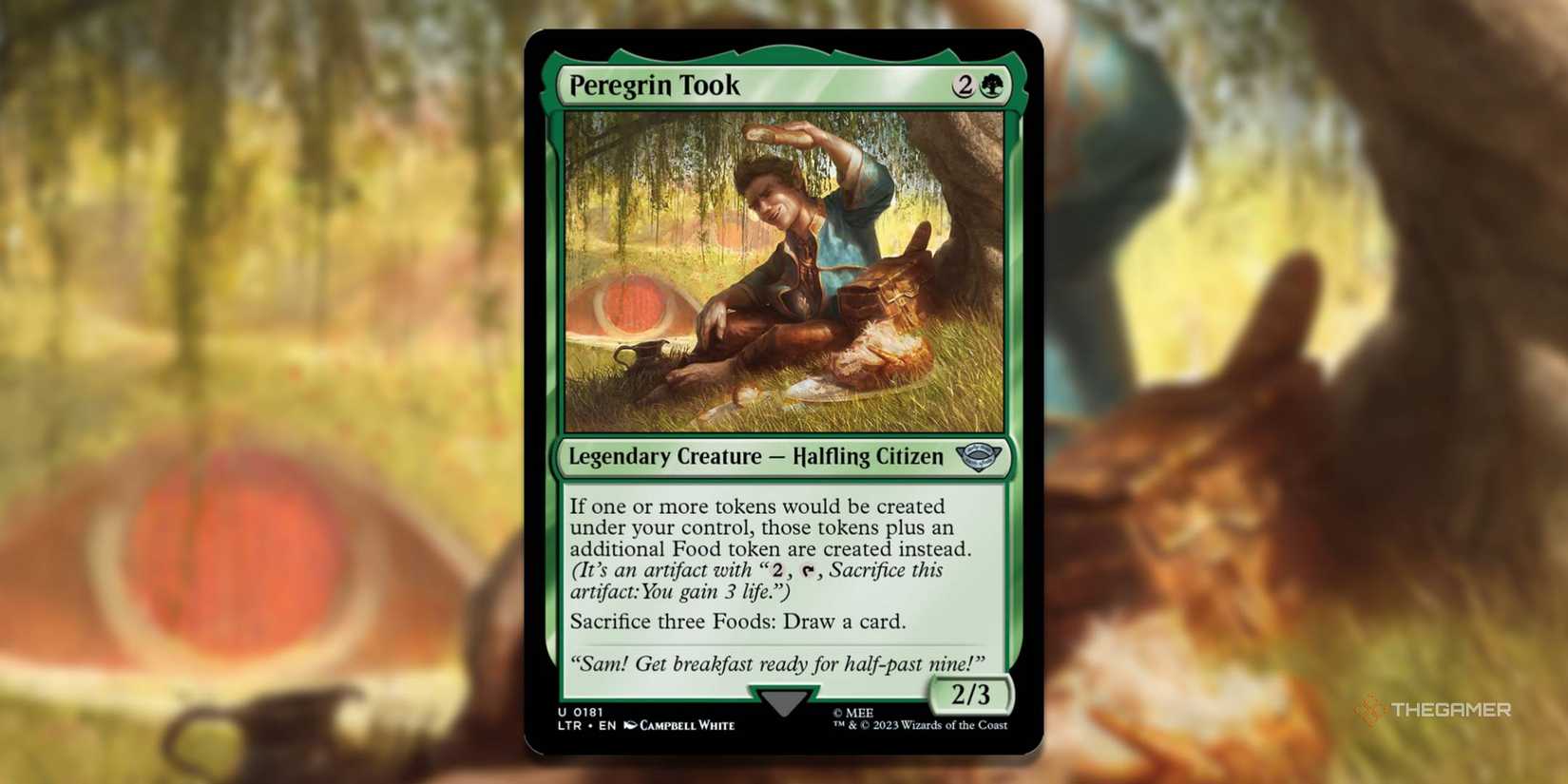 samwise gamgee mtg commander deck Samwise Gamgee LotR FOOD TOKENS Magic MTG Custom Commander Deck