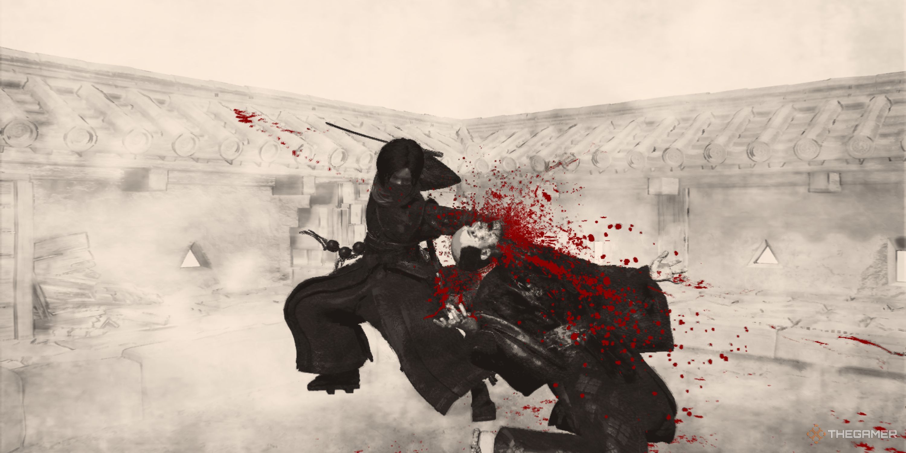 Naoe assassinating one of the betrayers in AC Shadows.