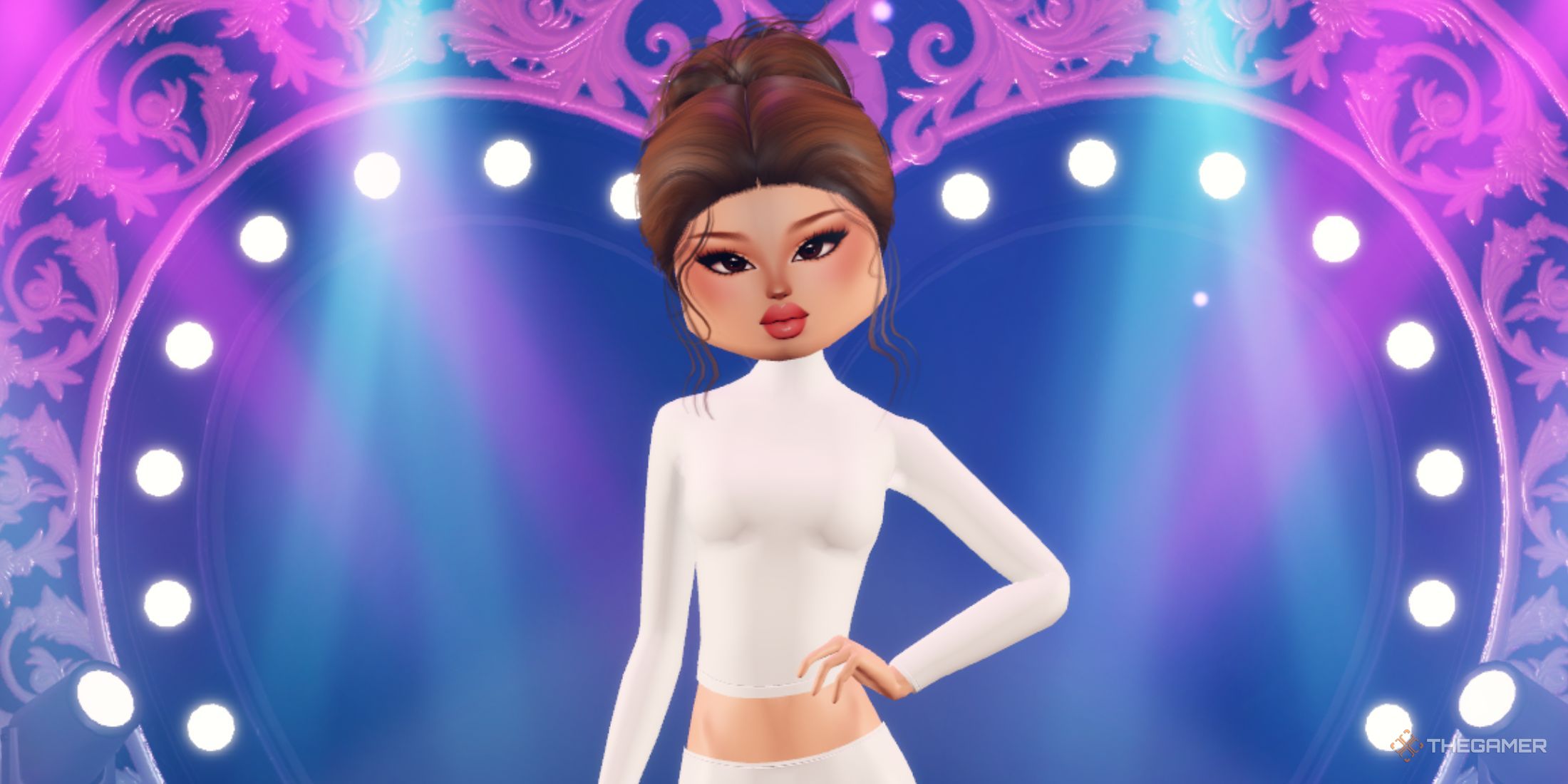 Roblox character, Lana, in DTI.