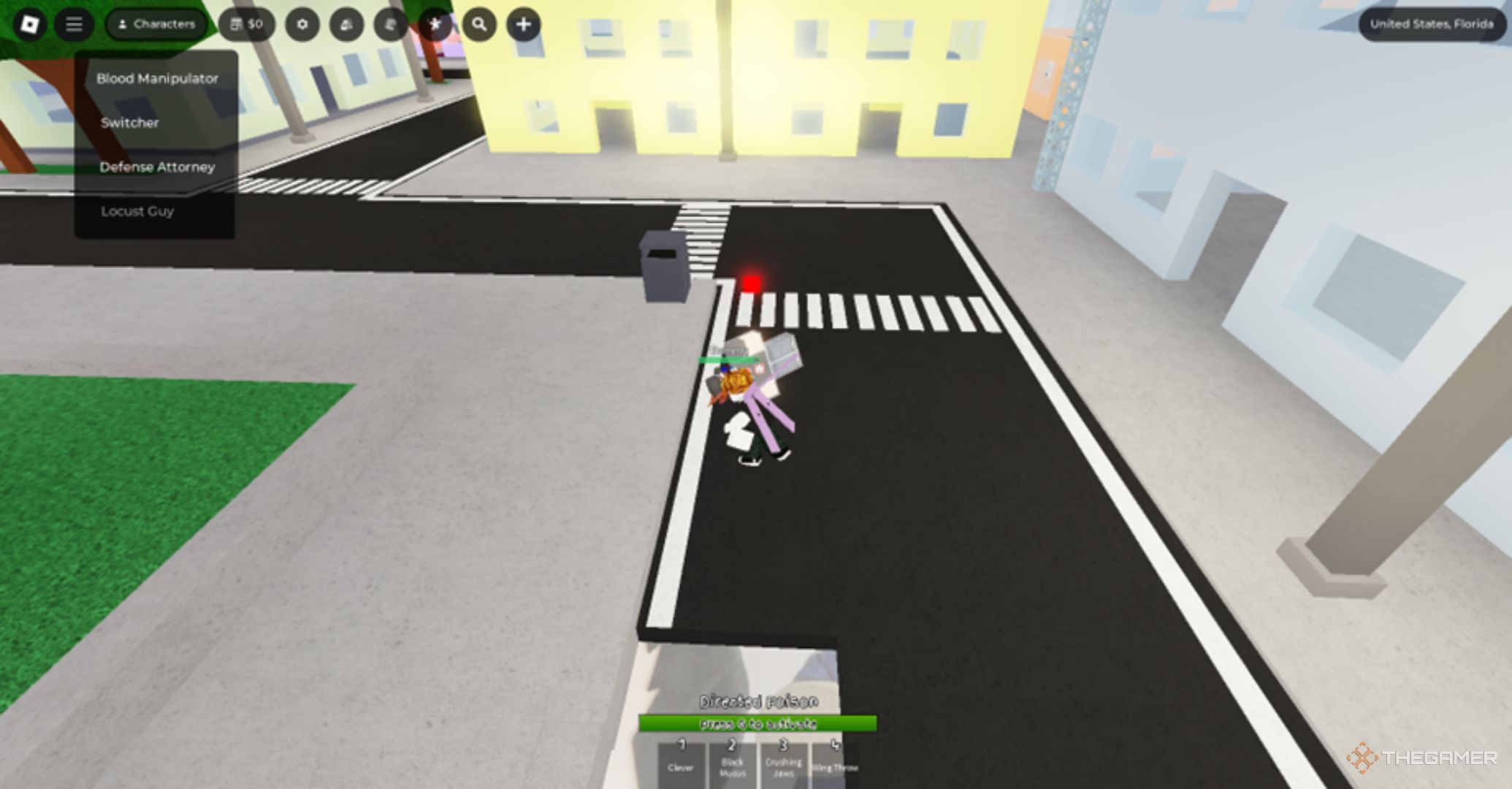 Roblox Jojito Sheniani, a "Bacon" The street is attacking the cow wing throw in the street.