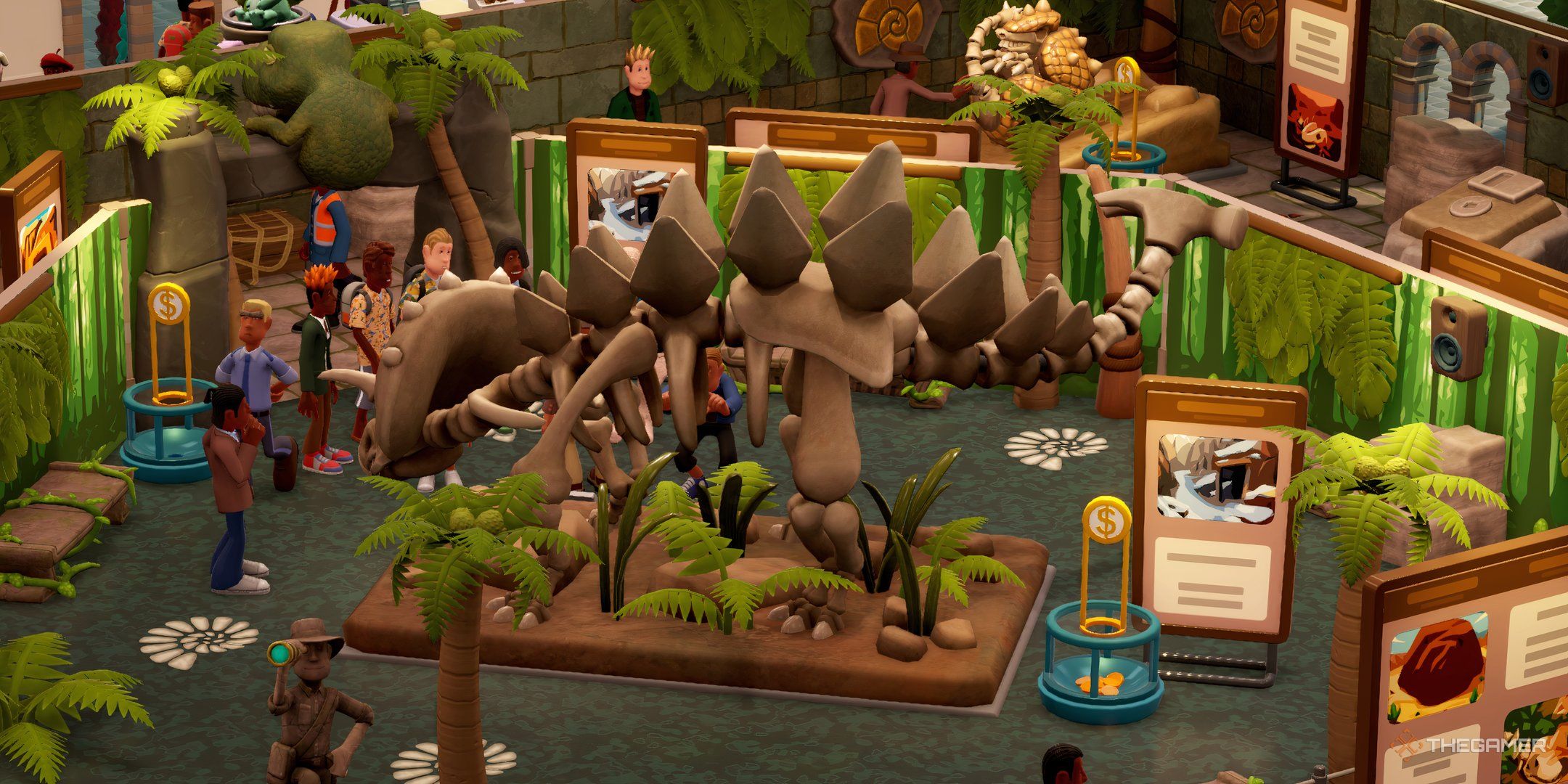 Two Point Museum Pre Historic Dino Exhibit with hammertail skeleton.